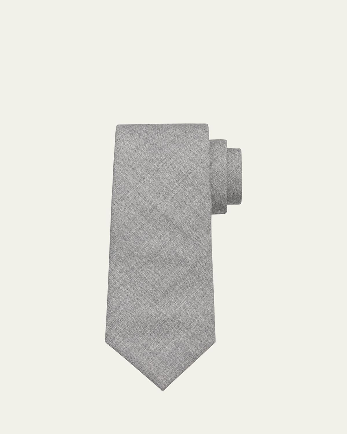 Brunello Cucinelli Men's Lightweight Wool Solid Tie | Thumbnail 4