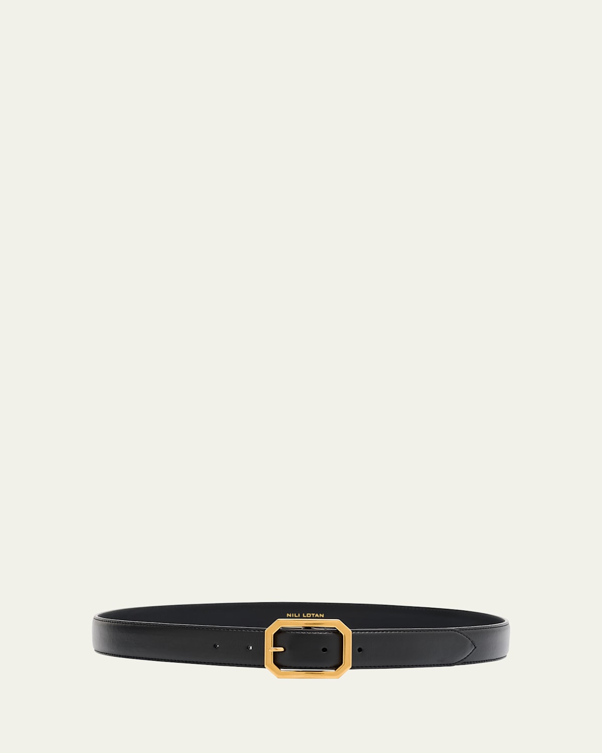 Shop Nili Lotan Anais Leather Belt In Black