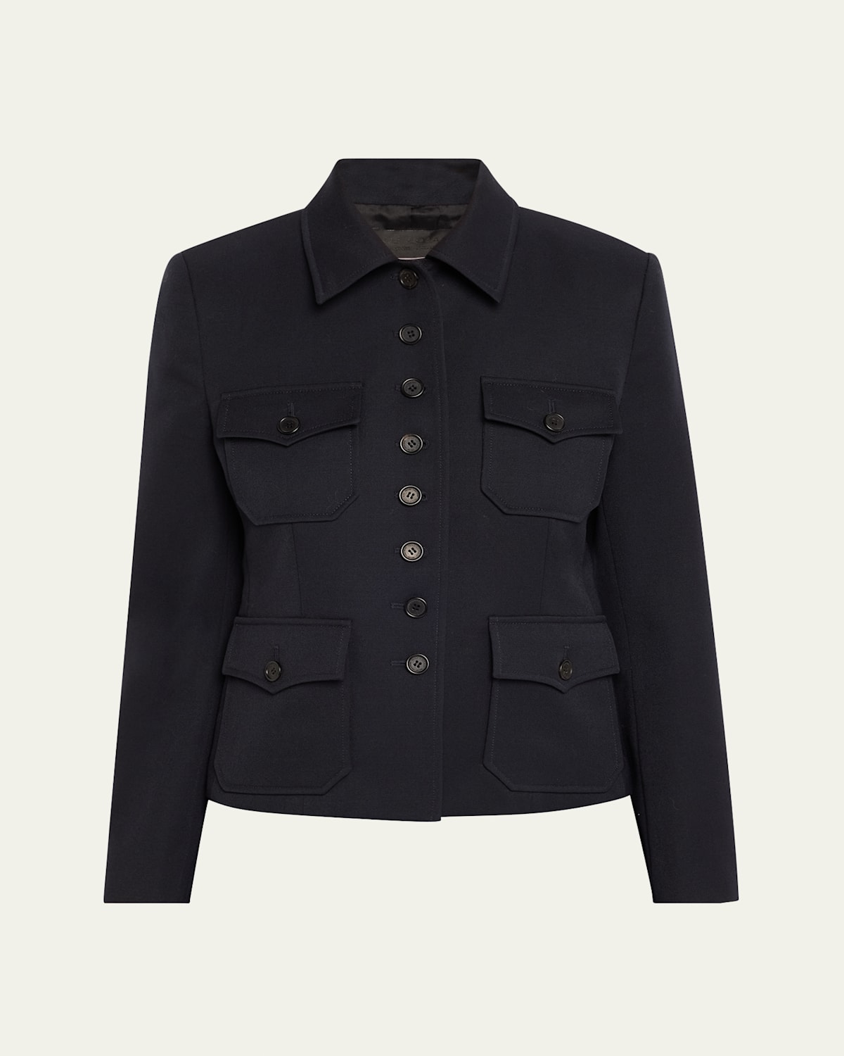 Shop Nili Lotan Jamison Wool Jacket In Midnight