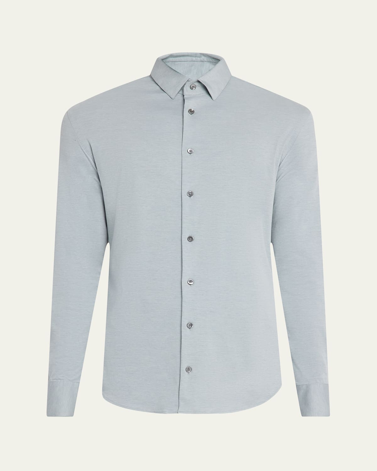 Giorgio Armani Men's Flex Tortona Cotton Jersey Sport Shirt In Green