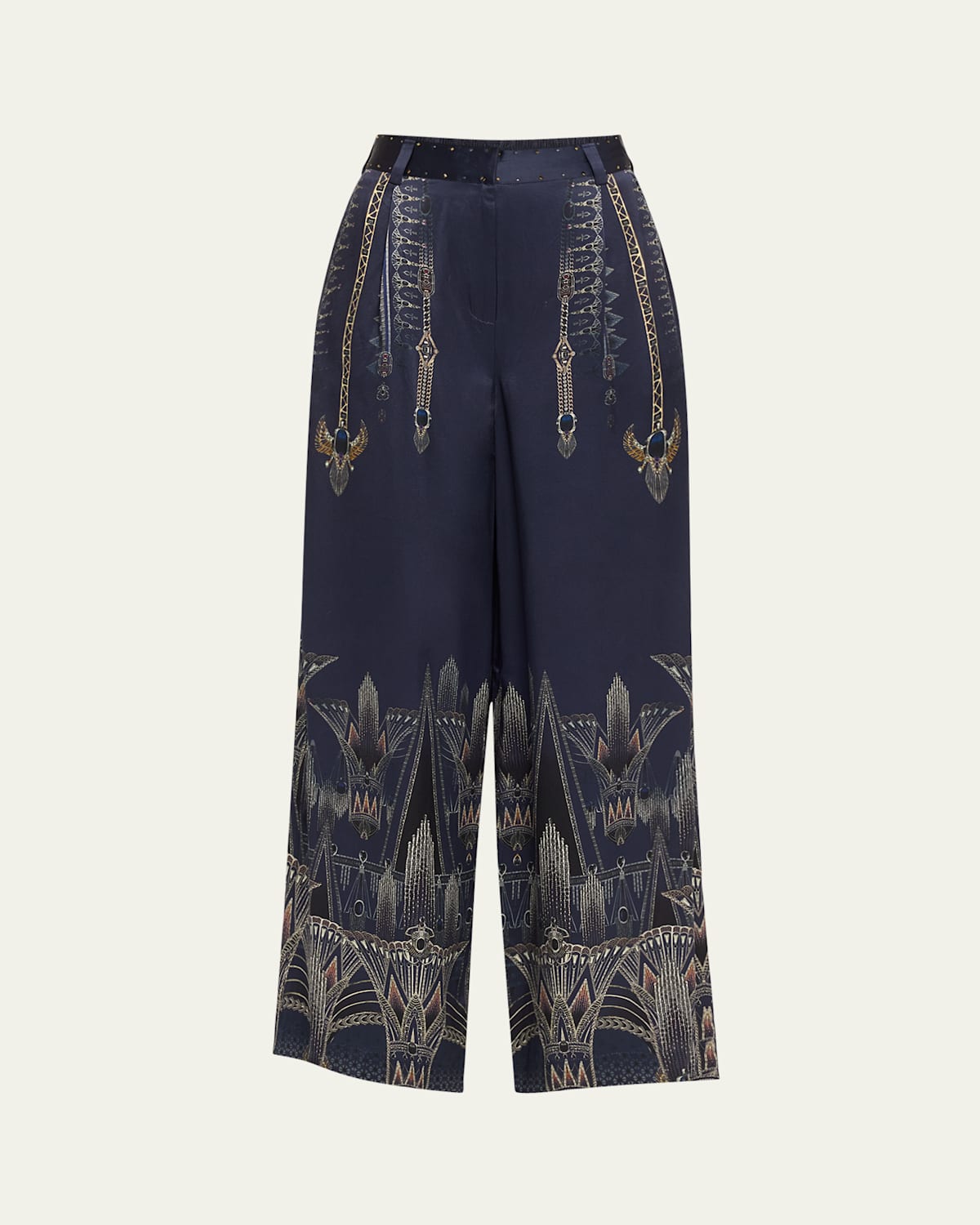 The Egypt Effect Silk Wide-Leg Pants