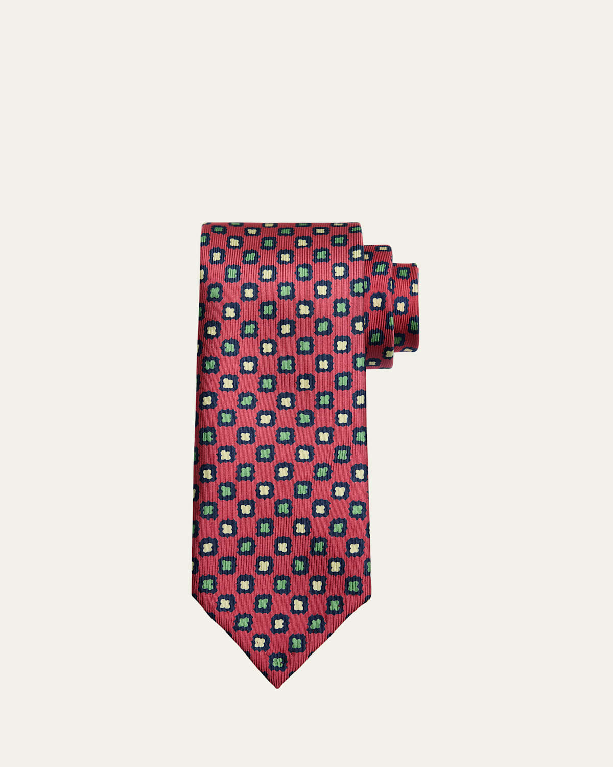PETRONIUS 1926 MEN'S LIMITED EDITION GEOMETRIC SILK TIE 
