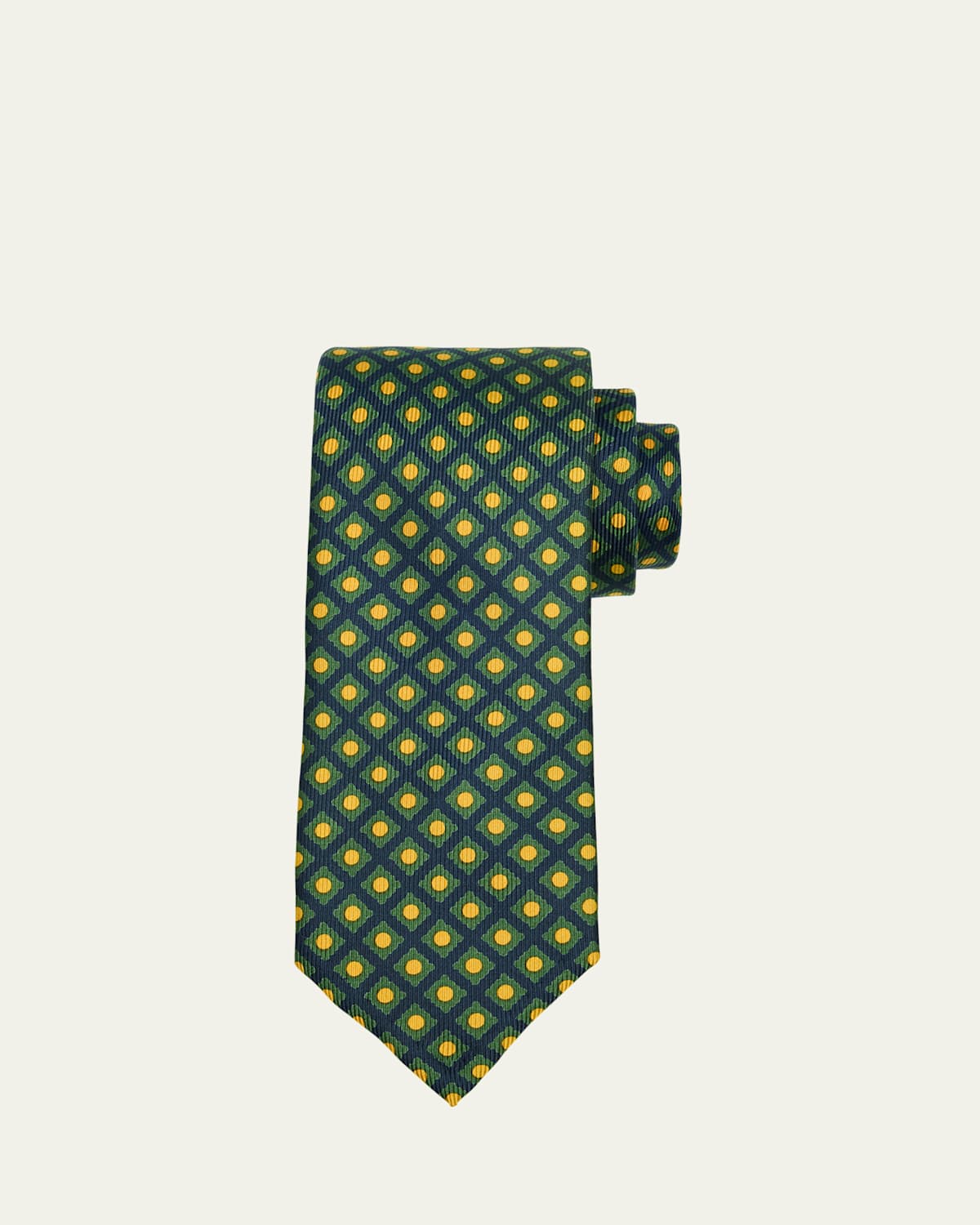 PETRONIUS 1926 MEN'S LIMITED EDITION GEOMETRIC SILK TIE 