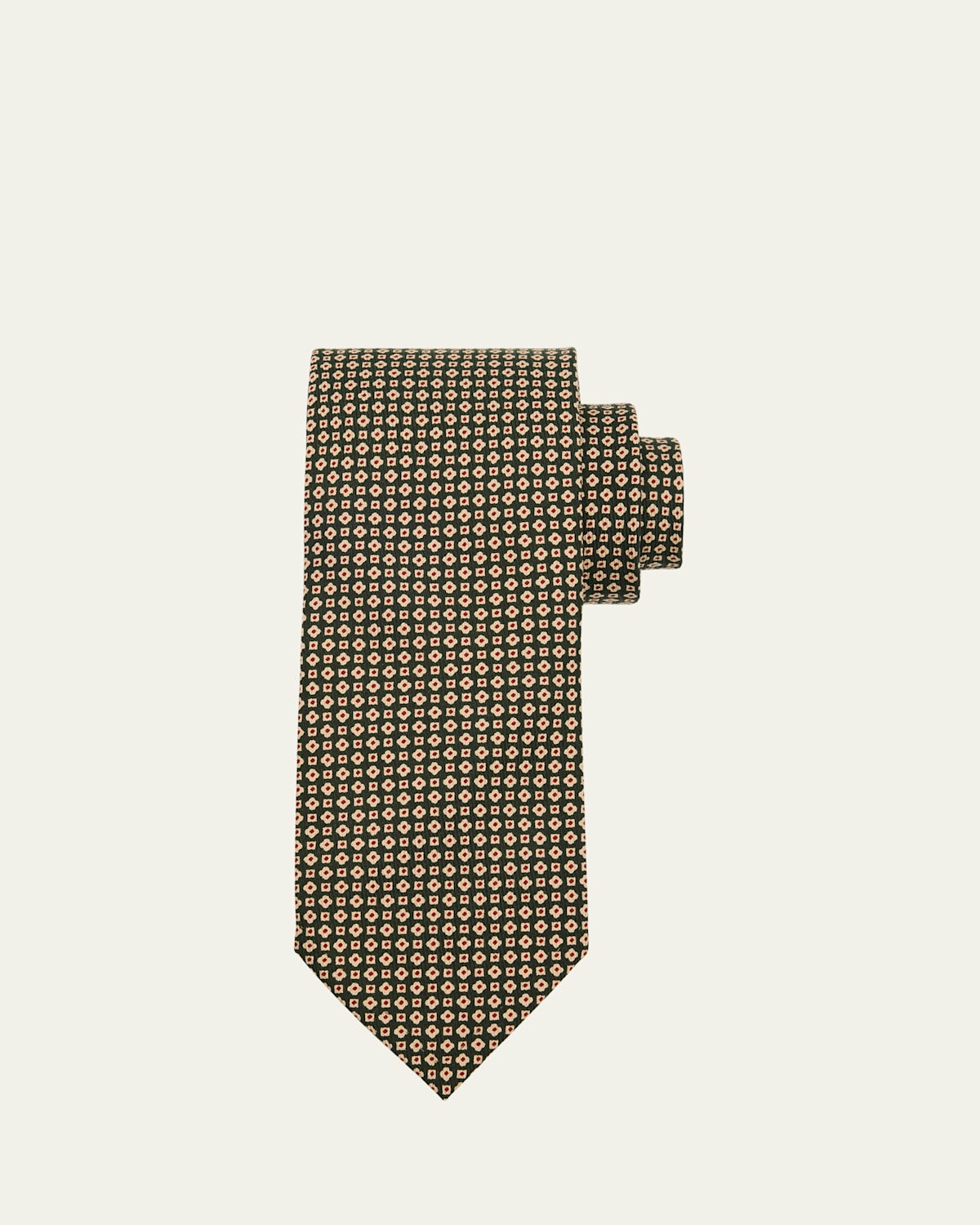 Men's Limited Edition Micro-Floral Silk Tie