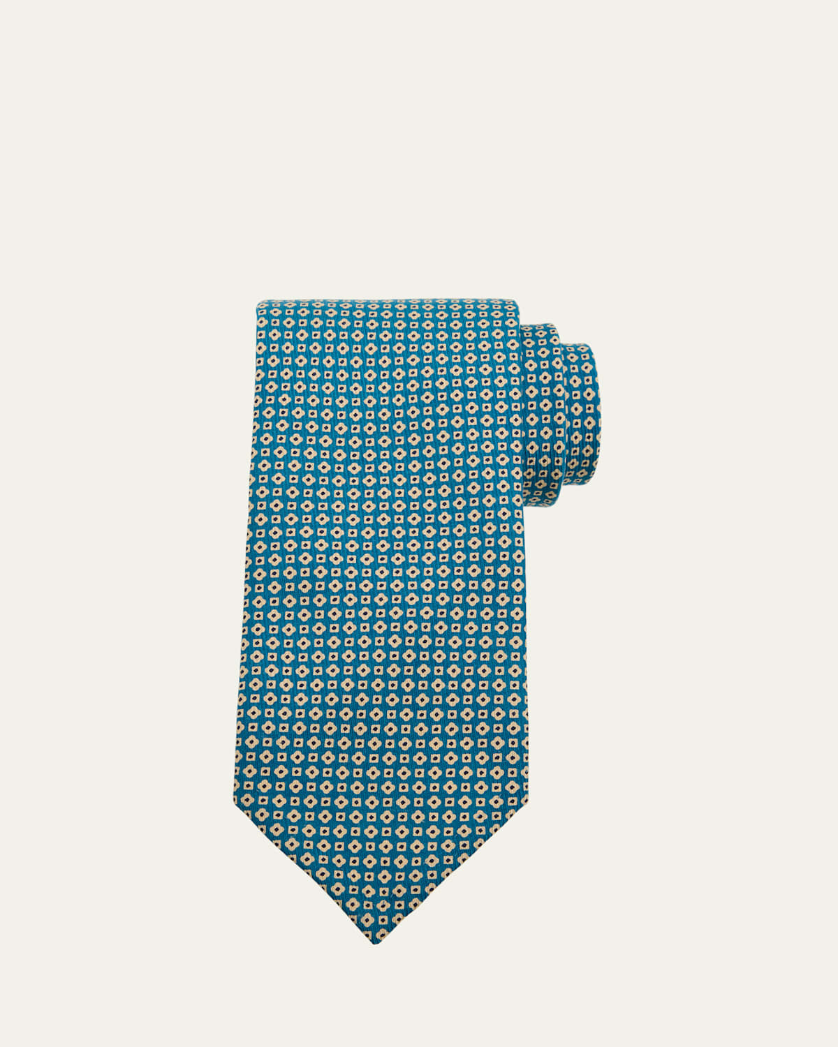 PETRONIUS 1926 MEN'S LIMITED EDITION MICRO-FLORAL SILK TIE 
