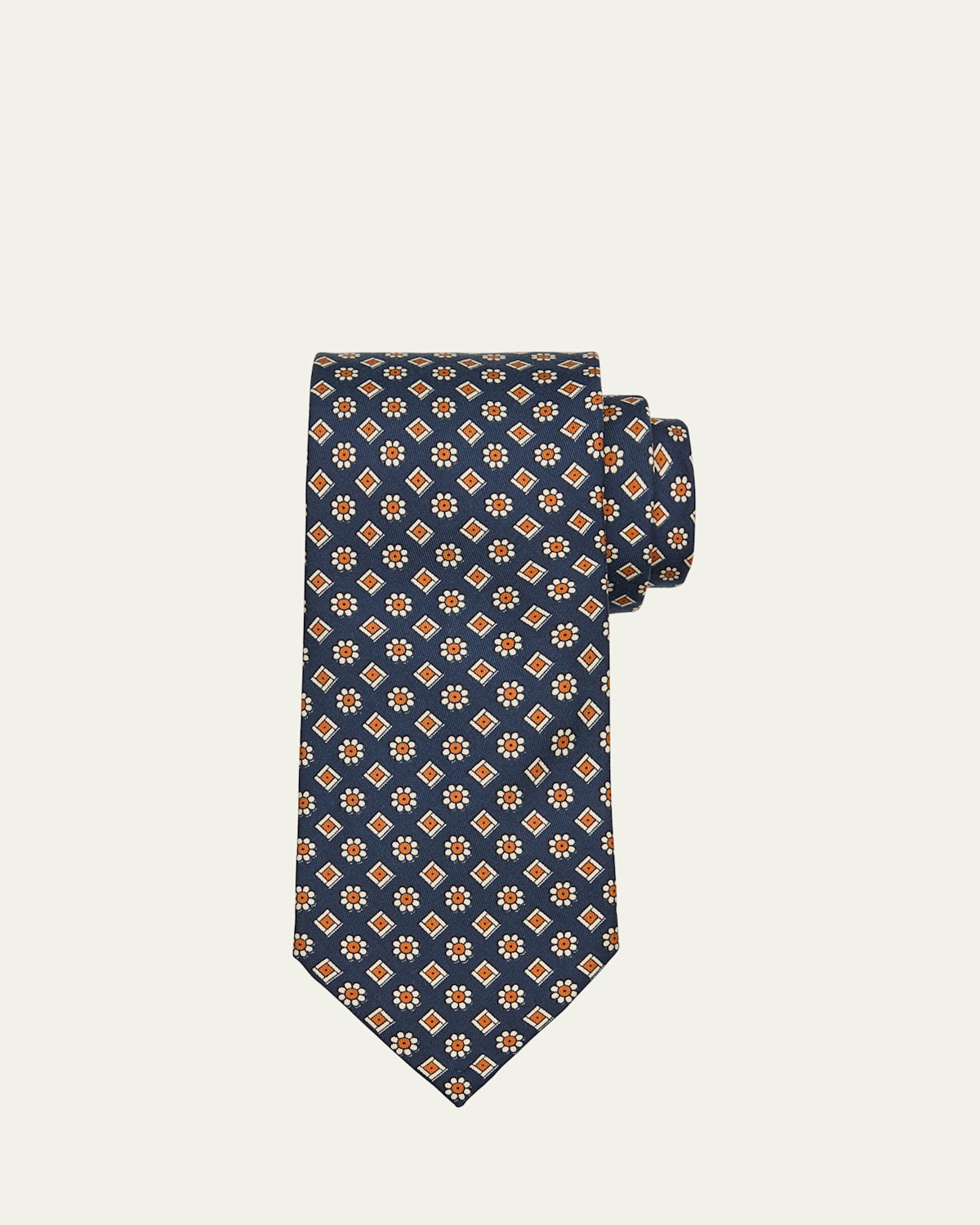PETRONIUS 1926 MEN'S LIMITED EDITION MICRO-FLORAL SILK TIE 