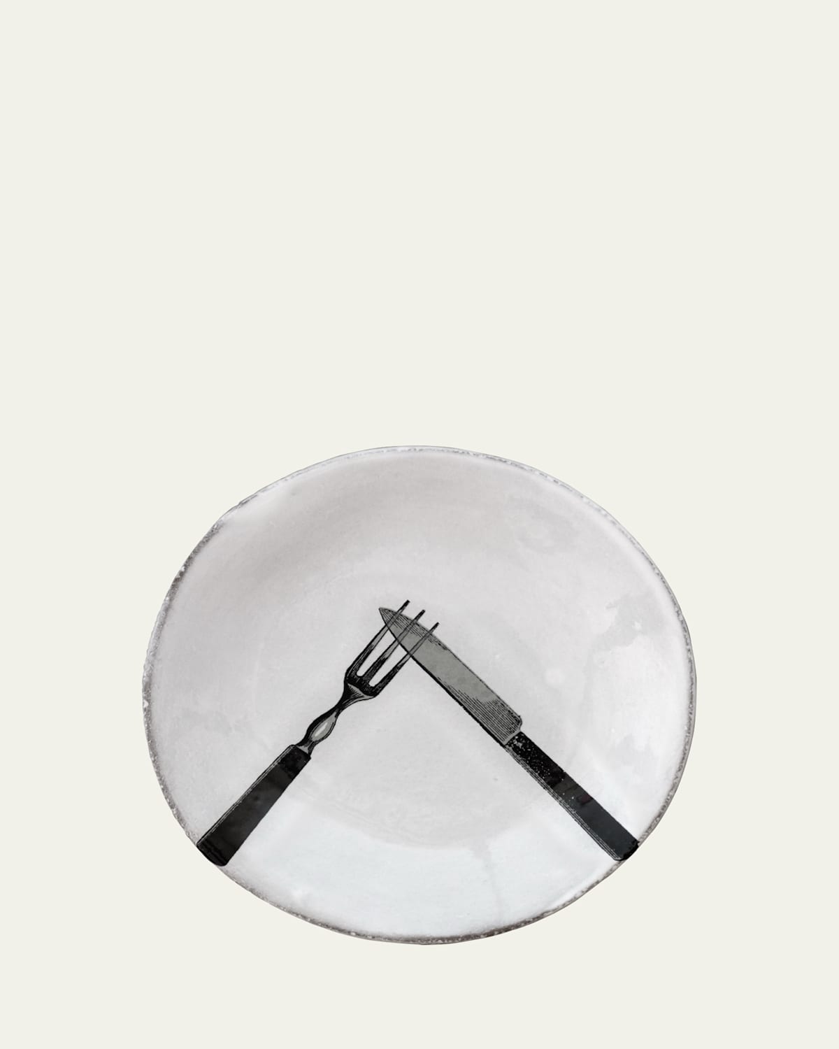 Astier De Vilatte Small Fork And Knife Plate In Multi