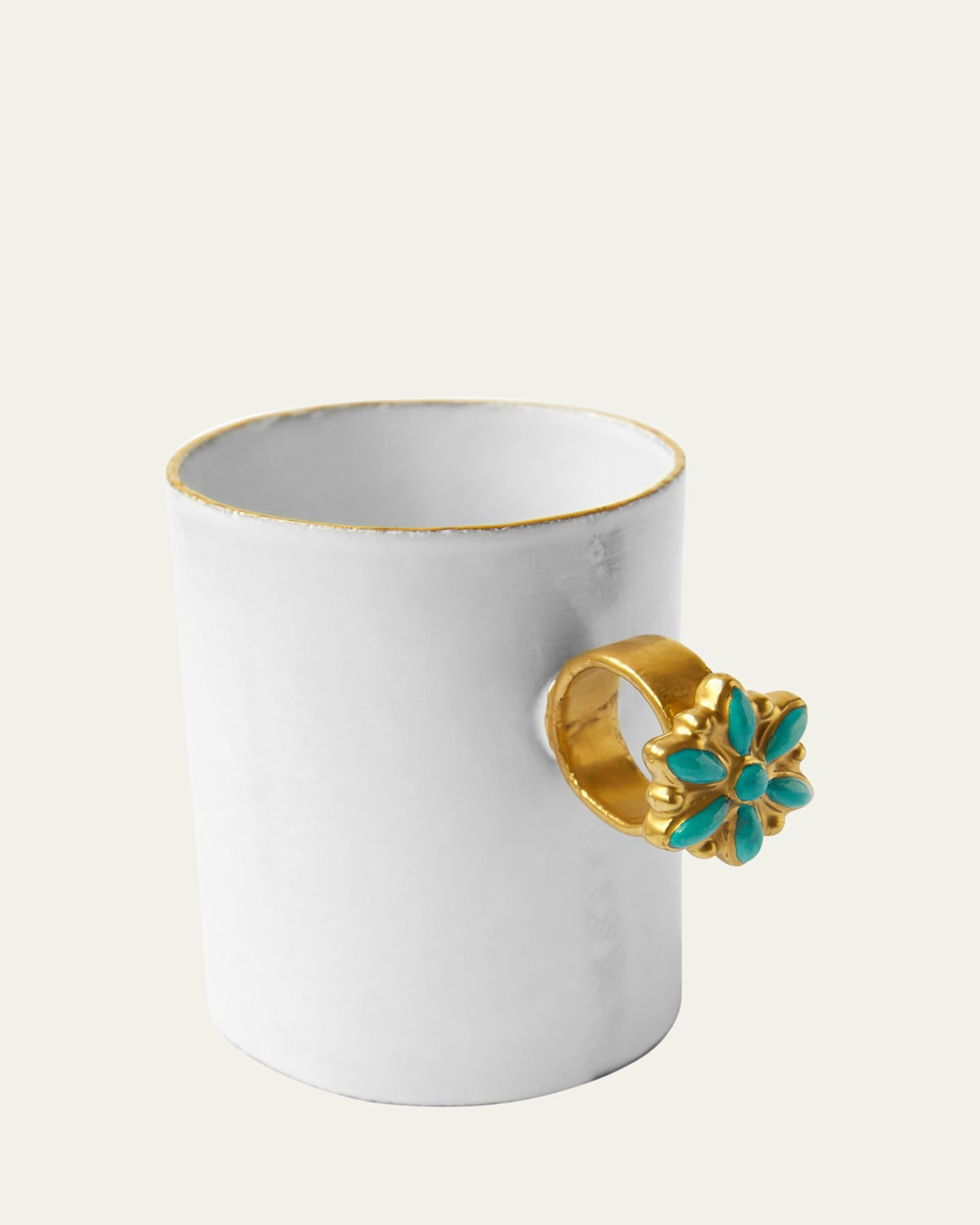 Blue Flower Ring Cup