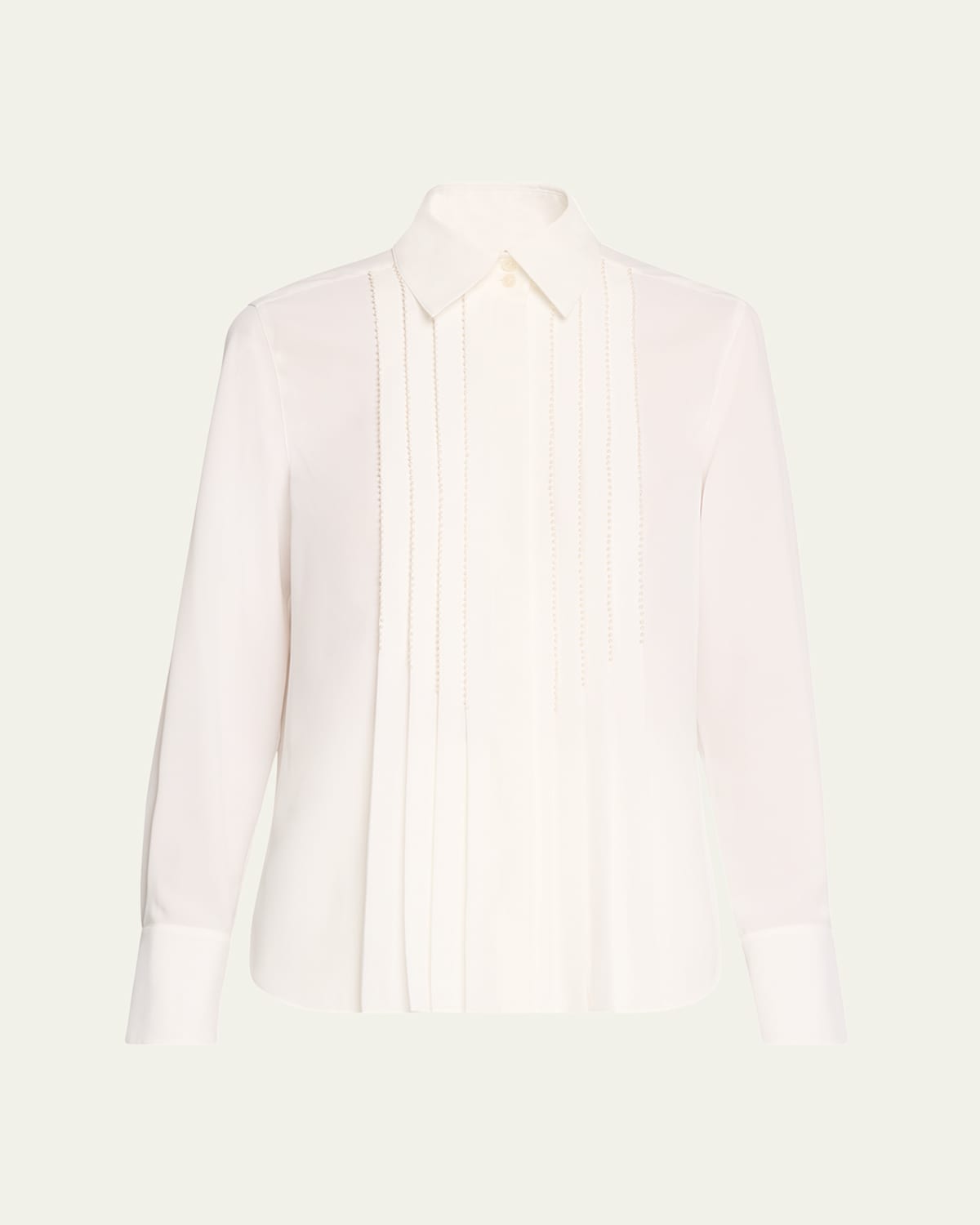 Pleated Pearly Beaded Blouse