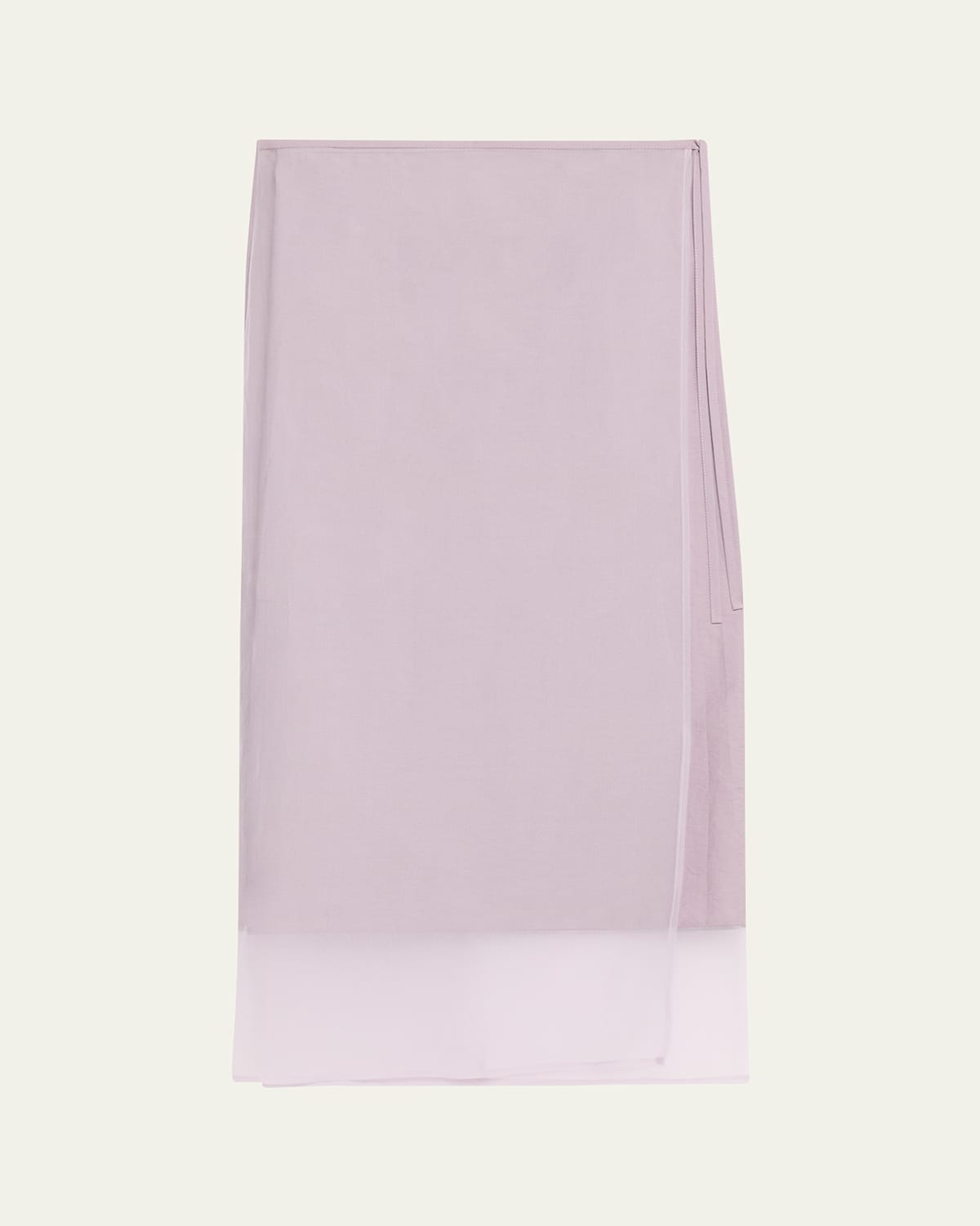 Brunello Cucinelli Crispy Cotton Midi Sarong Skirt In Purple Ash