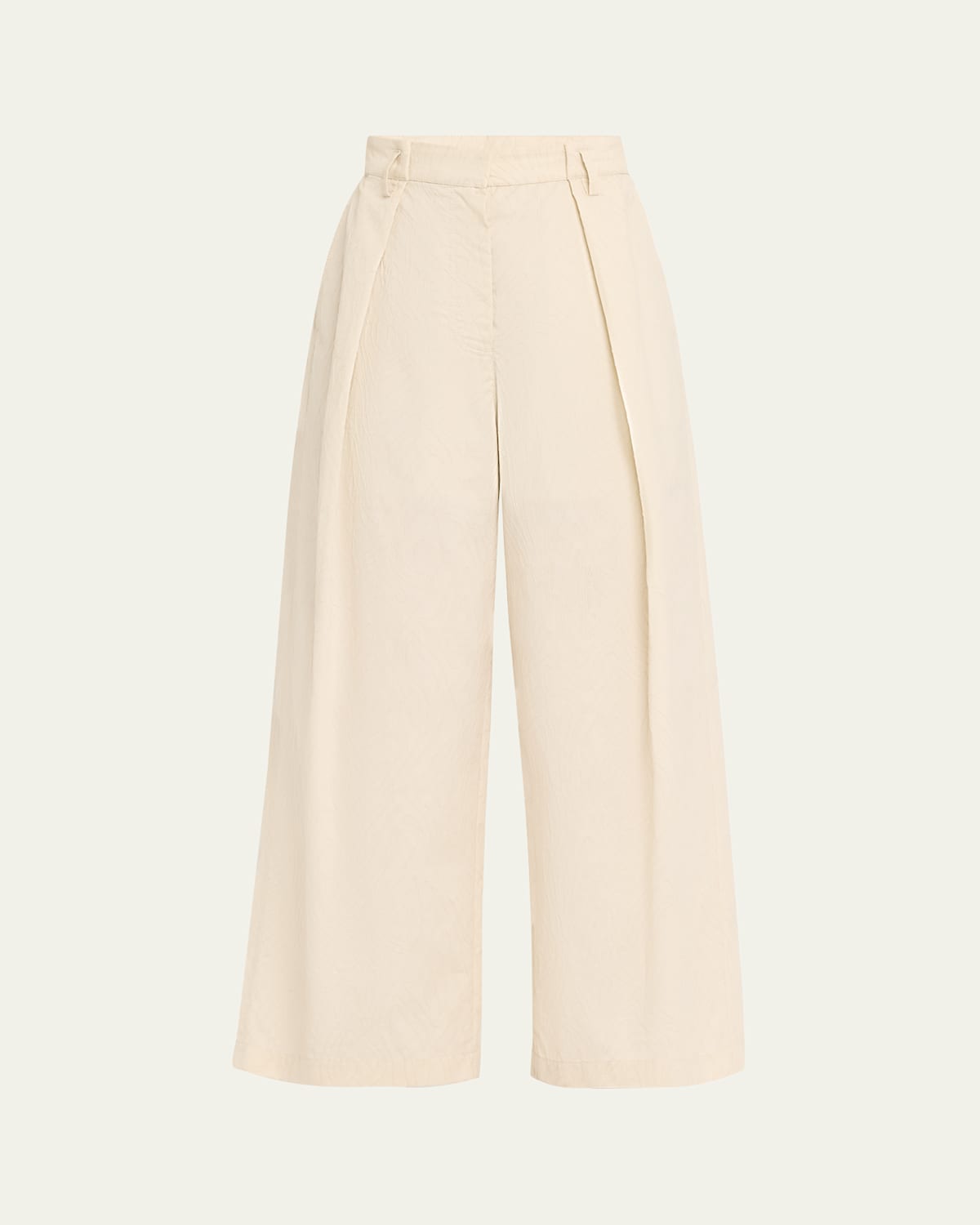 Brunello Cucinelli Wide Leg Pants In Ecru