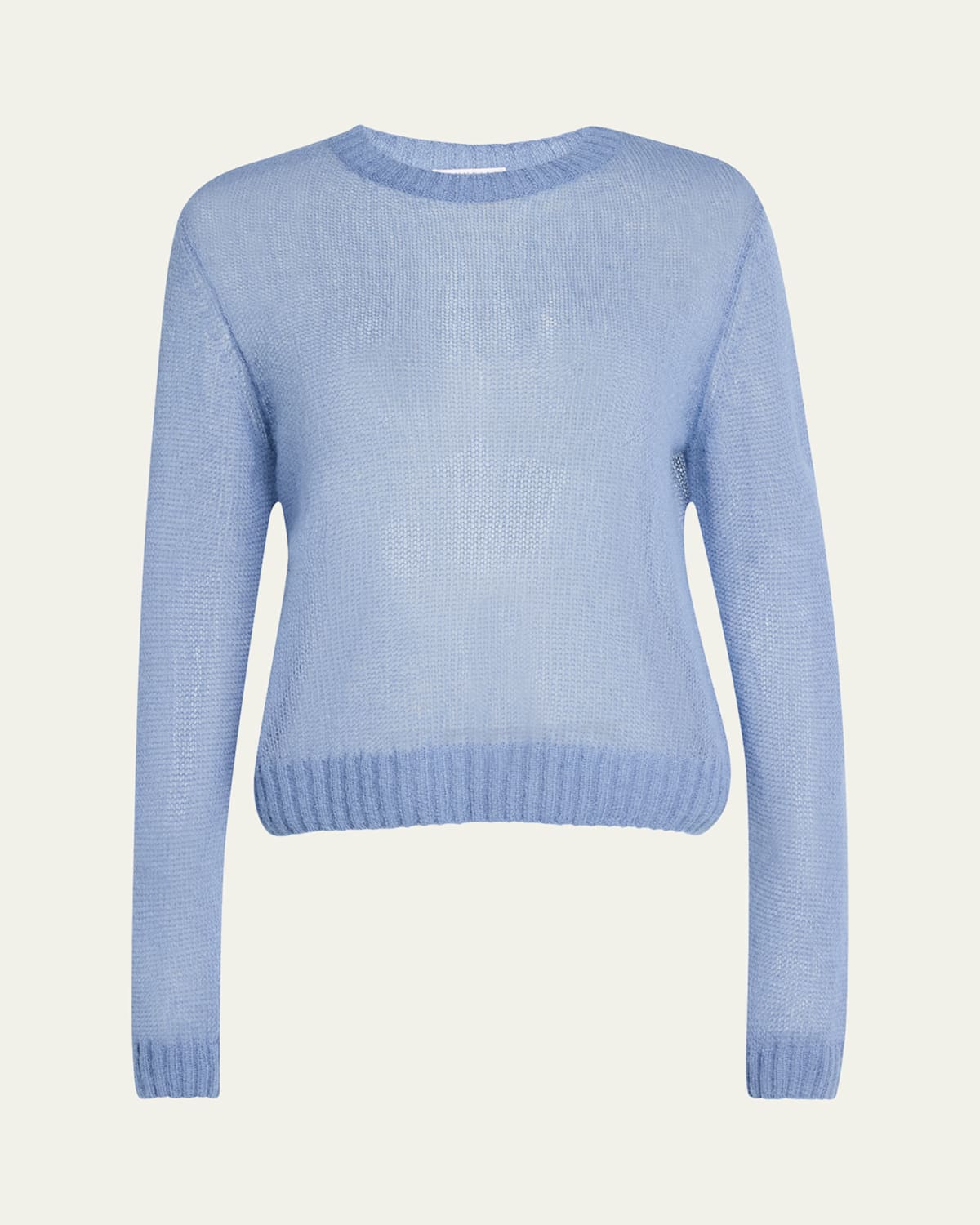 Mohair Shetland Gauze Crewneck Sweater