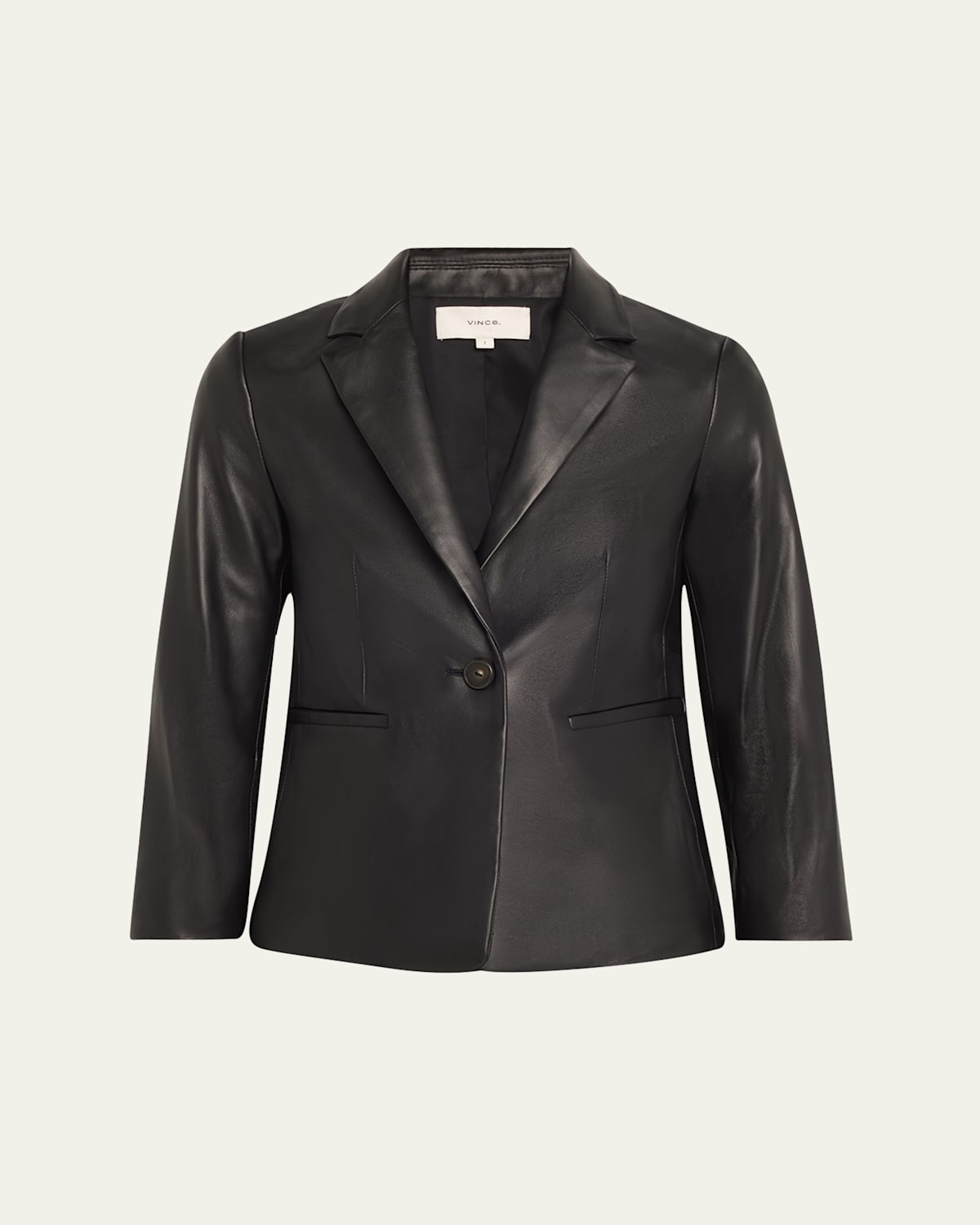 Shrunken Leather Blazer