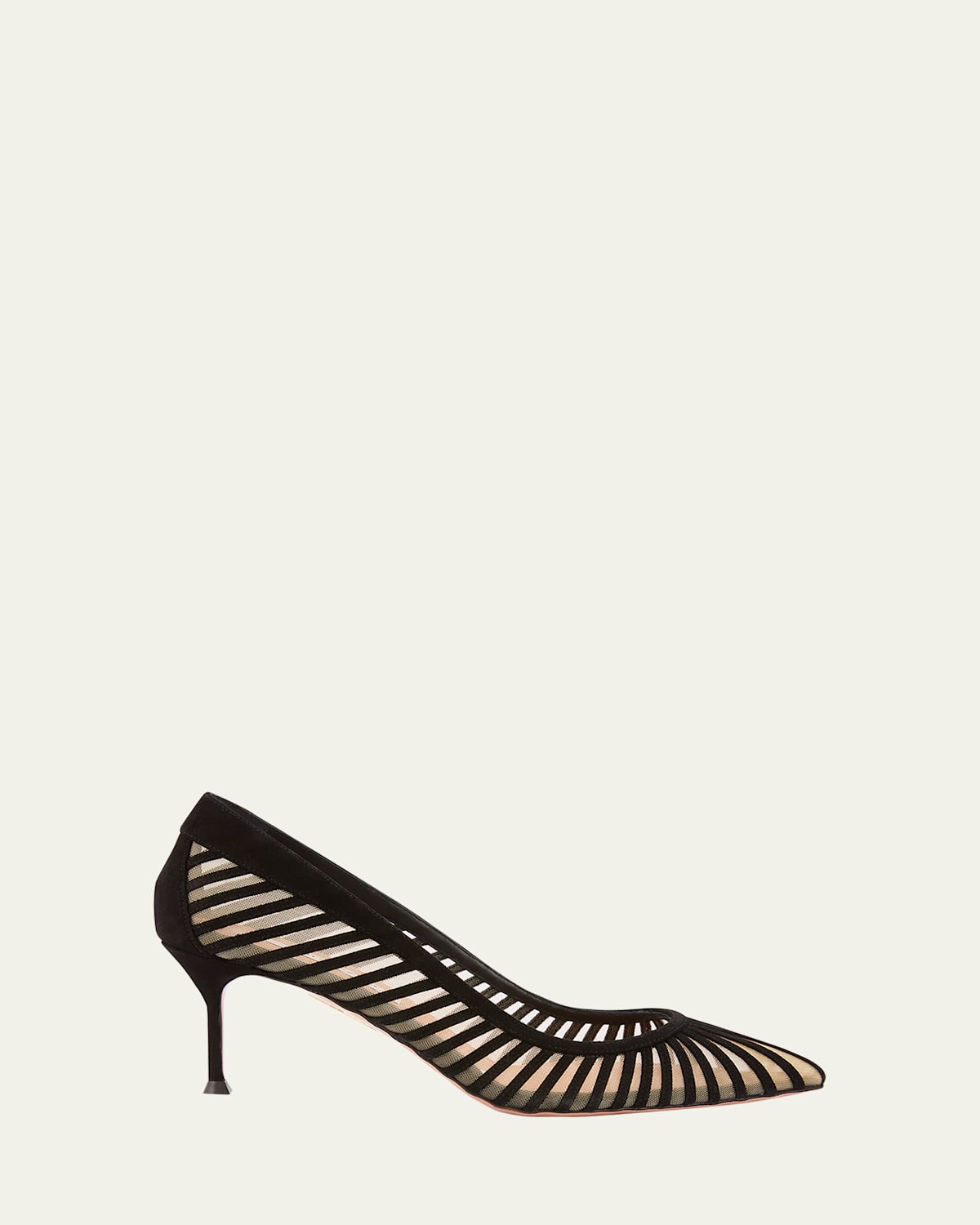 Aquazzura Suede Mesh Stiletto Pumps