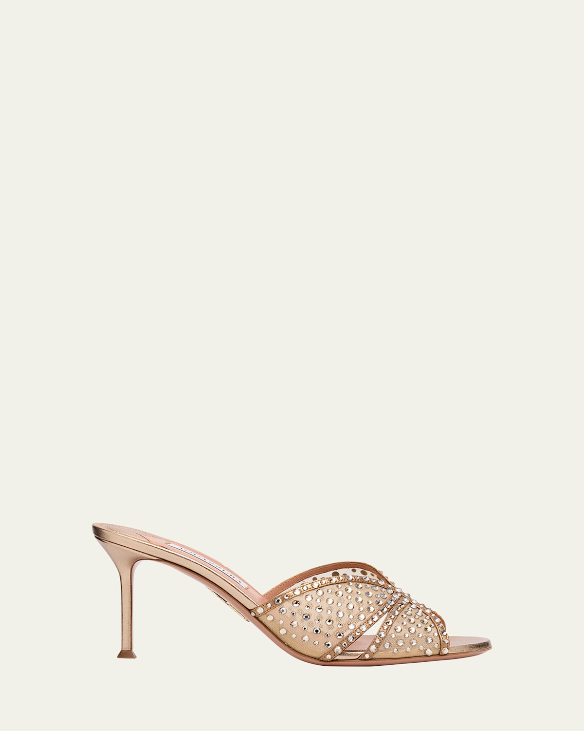Lover Crystal Tulle Stiletto Slide Sandals