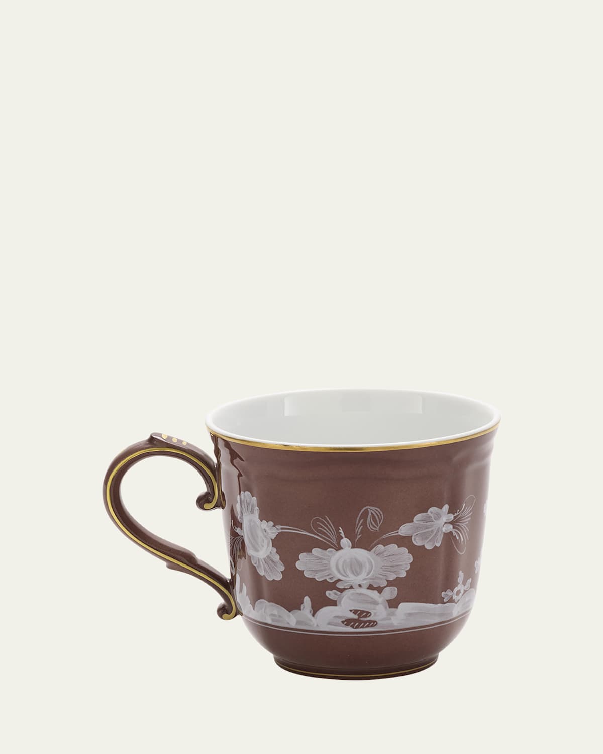 Ginori 1735 Oriente Italiano Antico Doccia Mug, 13.5 Oz. In Oi  Castagna