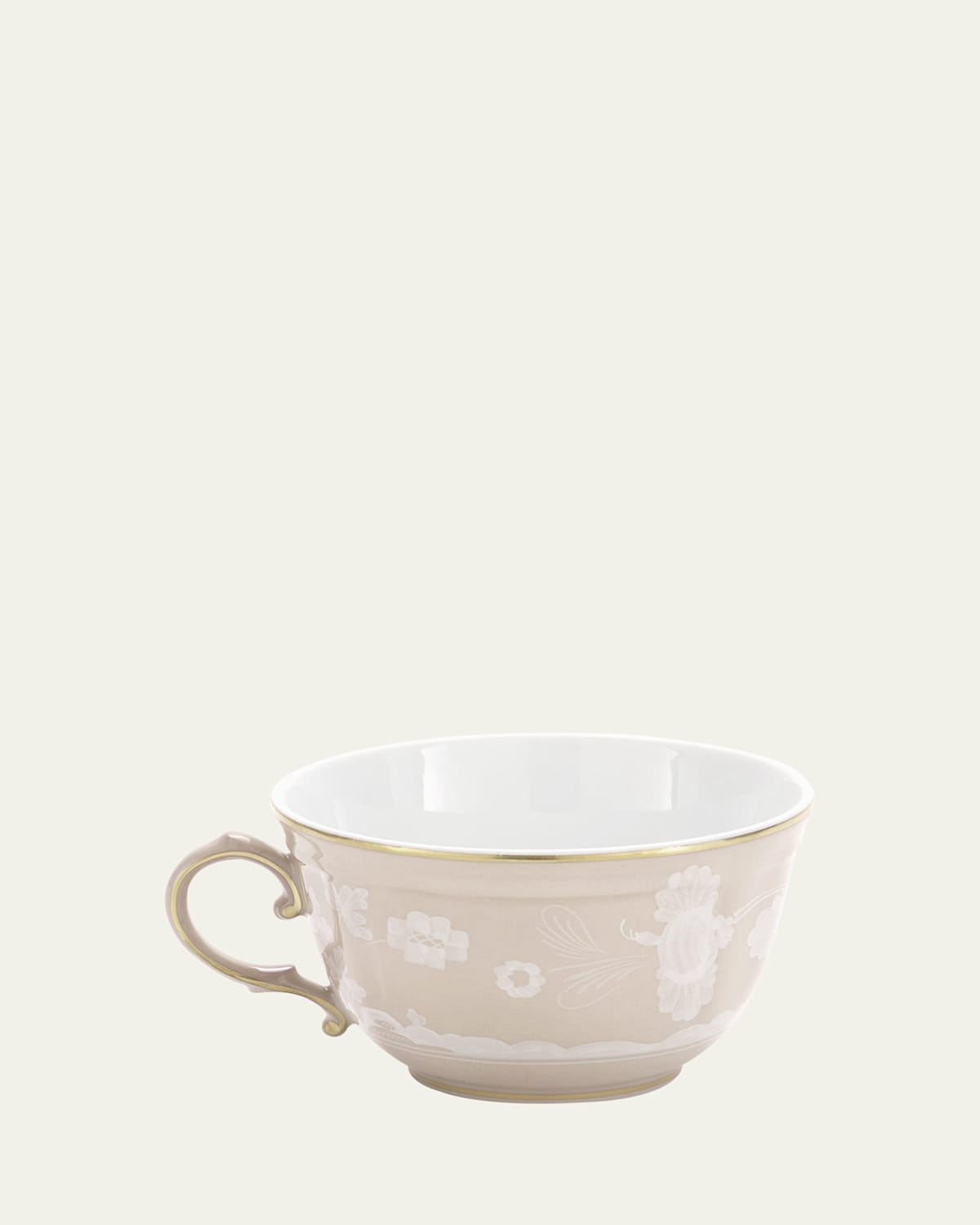 Ginori 1735 Oriente Italiano Meringa Teacup, 7.43 Oz. In Oi Meringa