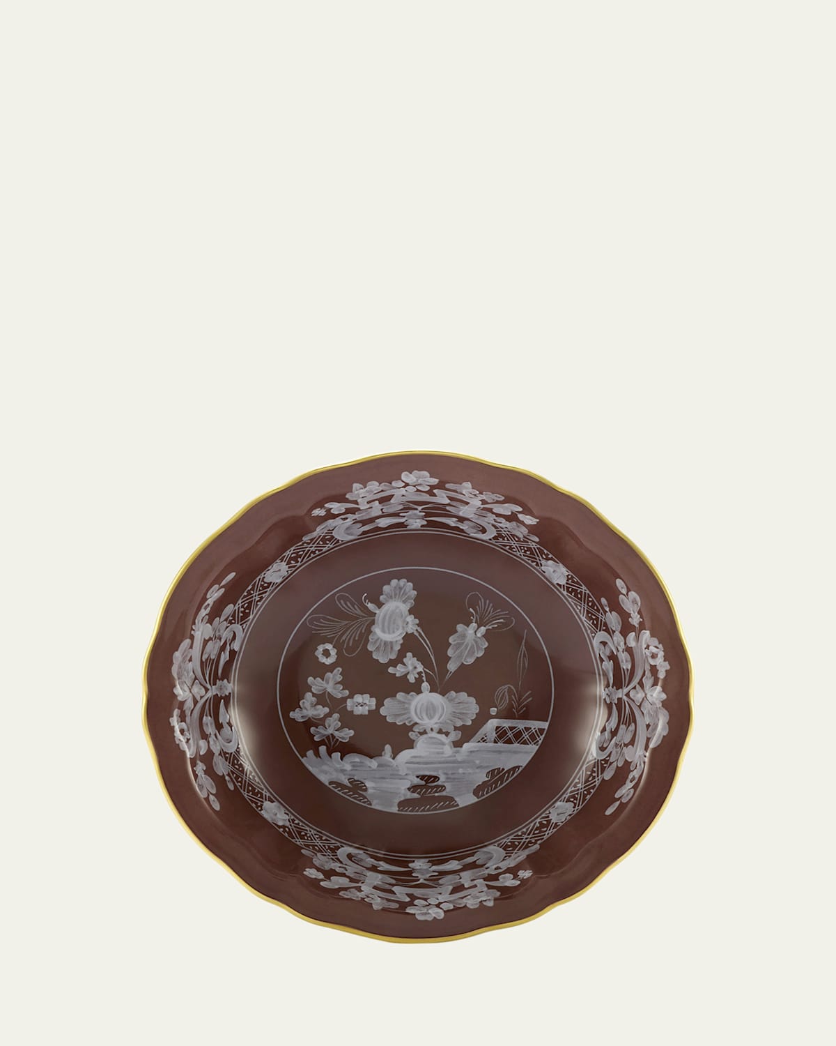 Ginori 1735 Oriente Italiano Bowl, Castagna In Oi  Castagna