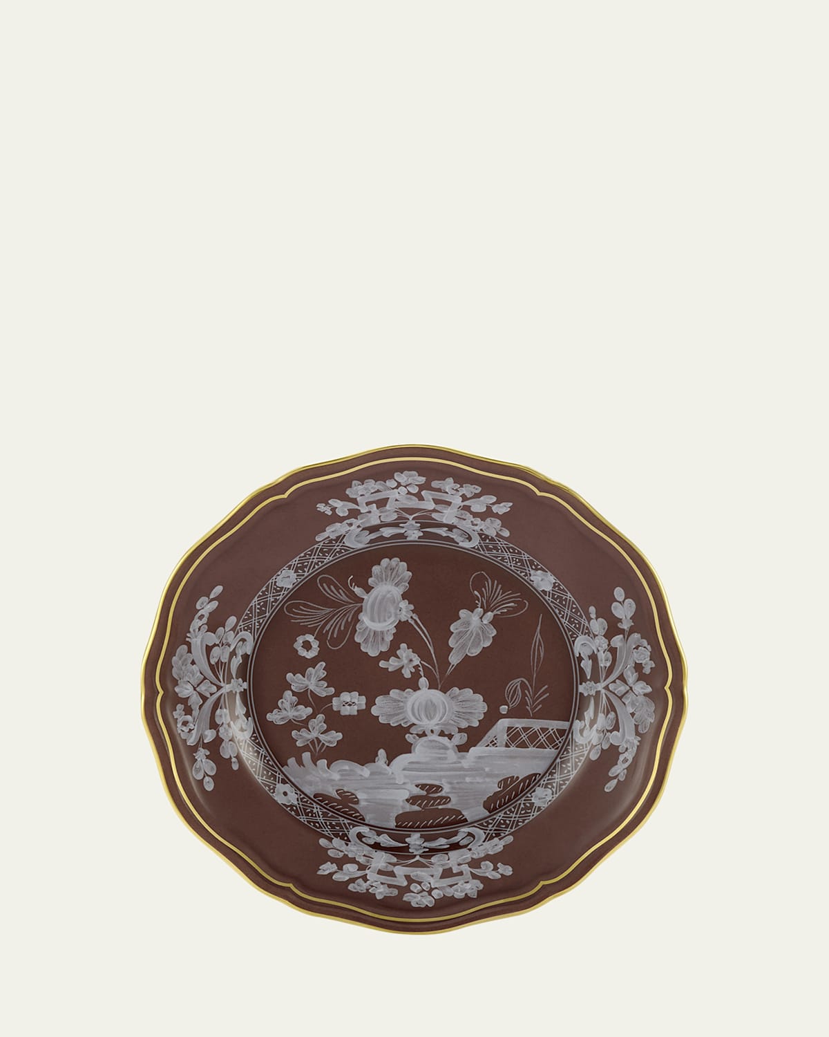 Ginori 1735 Oriente Italiano Castagna Bread And Butter Plate In Oi  Castagna