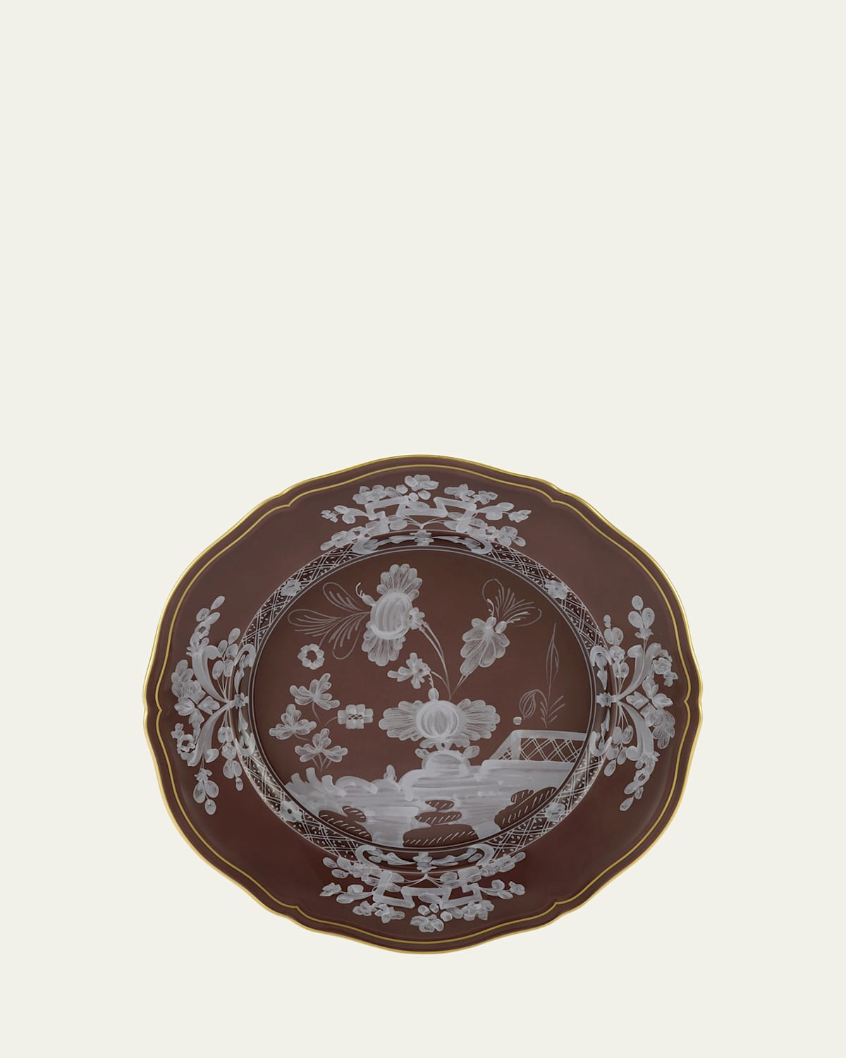 Ginori 1735 Oriente Italiano Castagna Dinner Plate In Oi  Castagna
