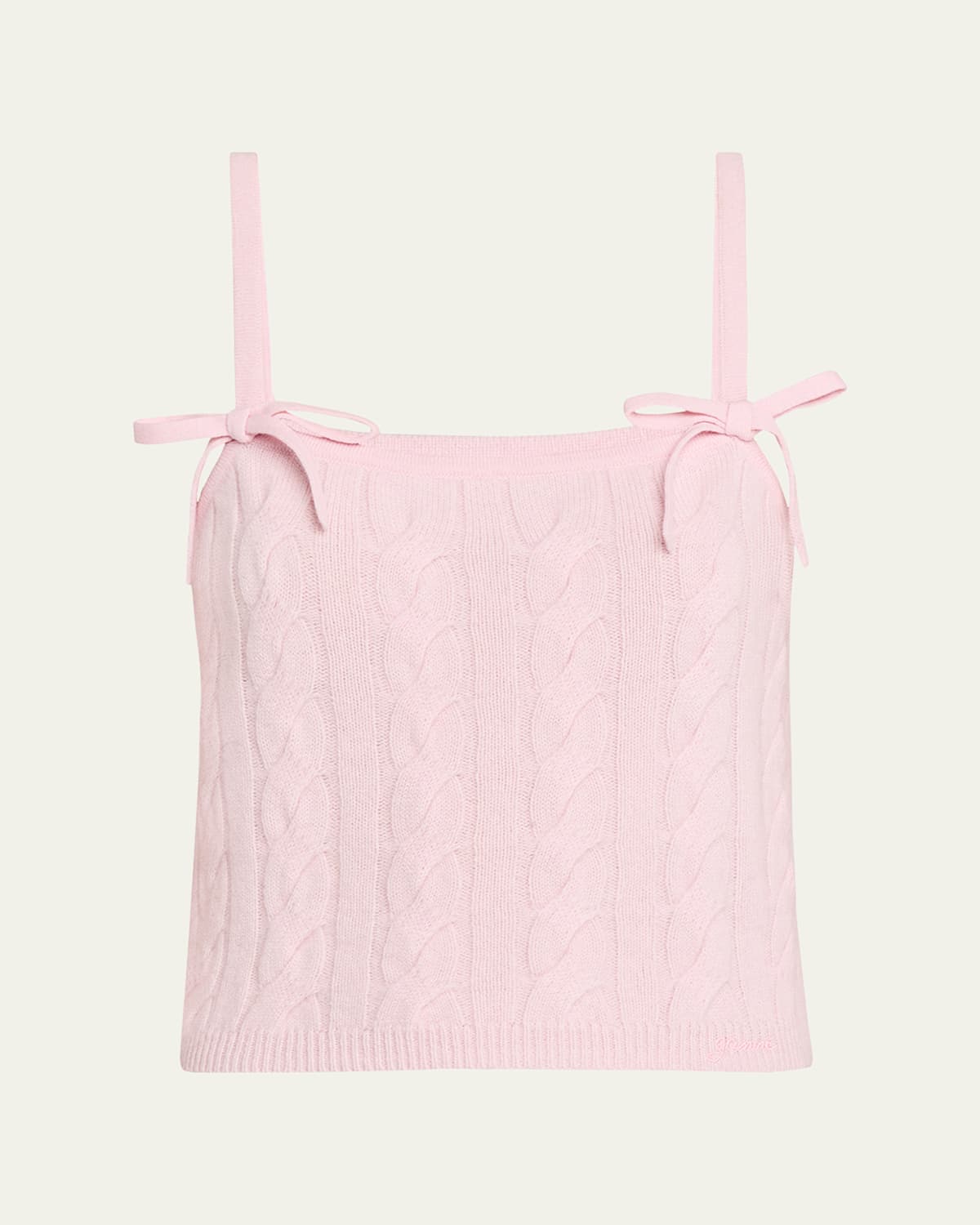 Cashmere Mix Bow Strap Top