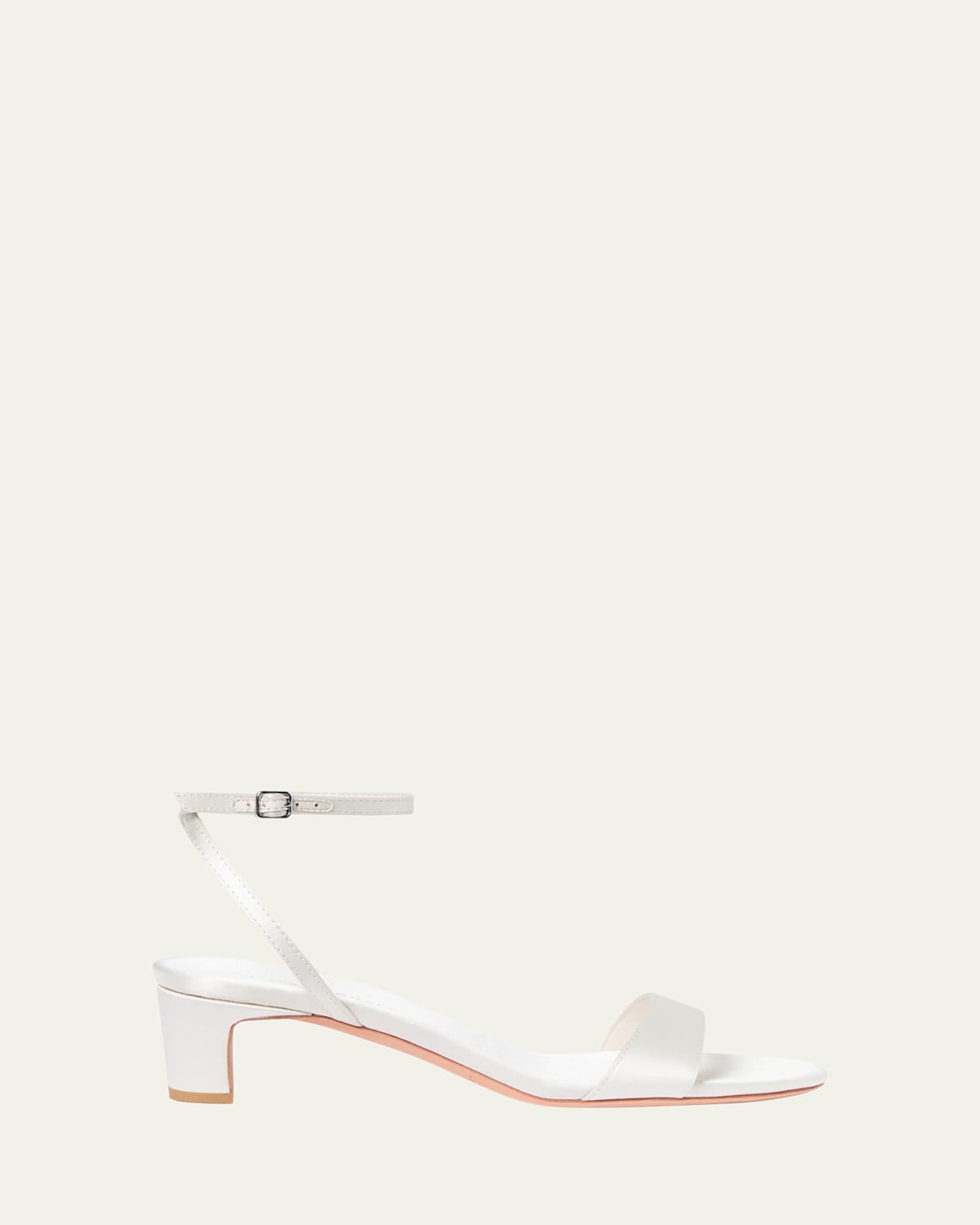 Loeffler Randall Alice Satin Ankle-Strap Kitten-Heel Sandals
