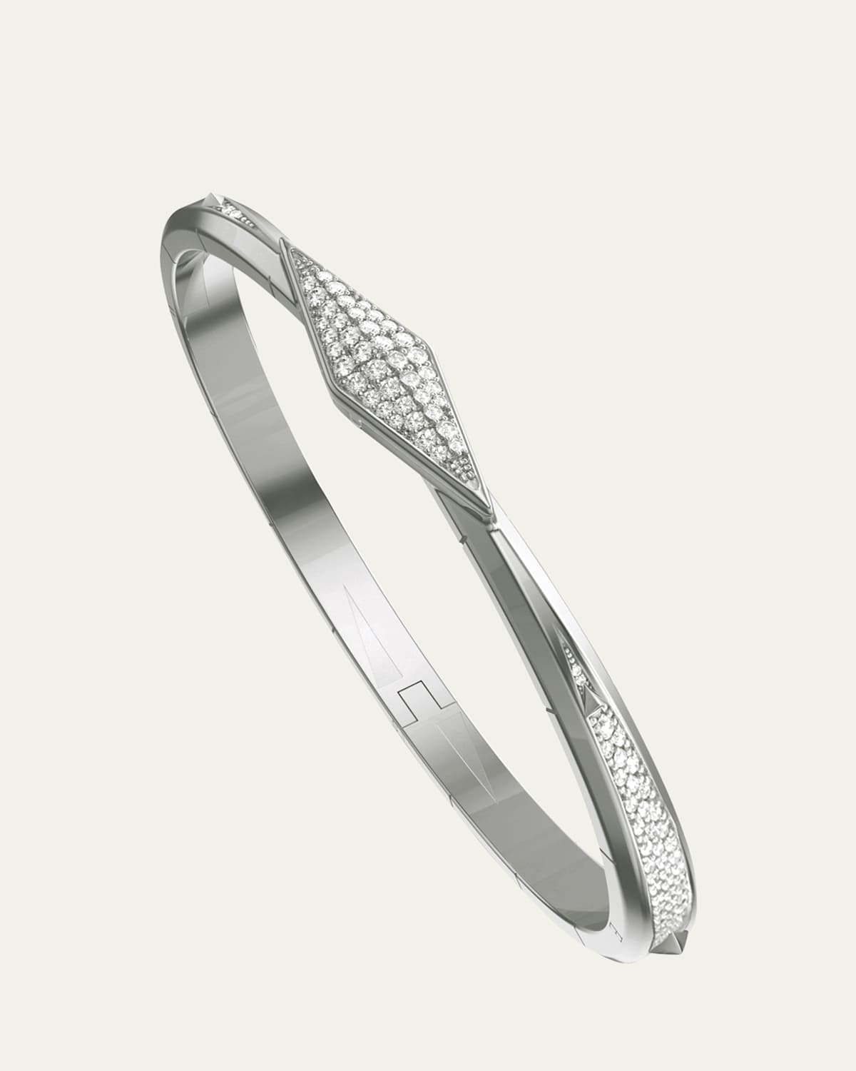 Points North Sterling Silver Pave Sapphire Cuff, Medium