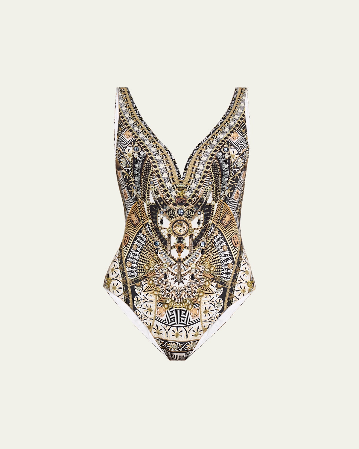 Camilla Temples Of Dendara V Wire One-piece Swimsuit In Temples Of Dendara