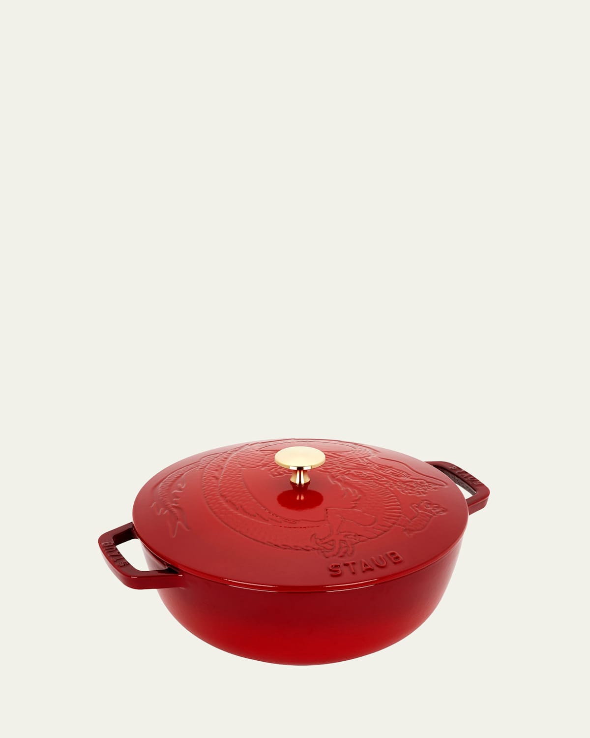 STAUB CAST IRON ESSENTIAL FRENCH OVEN WITH DRAGON LID, 3.75 QUARTS 