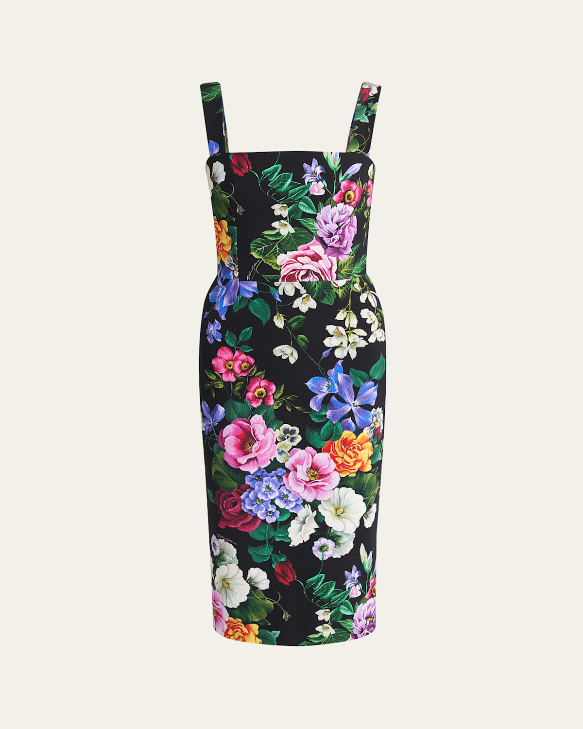 DOLCE & GABBANA FLORAL SLEEVELESS SHEATH DRESS 