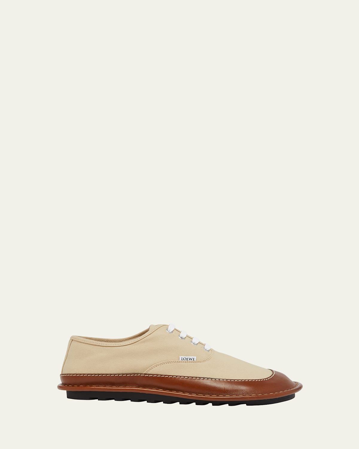 Men's Bay Canvas and Leather Low-Top Sneakers