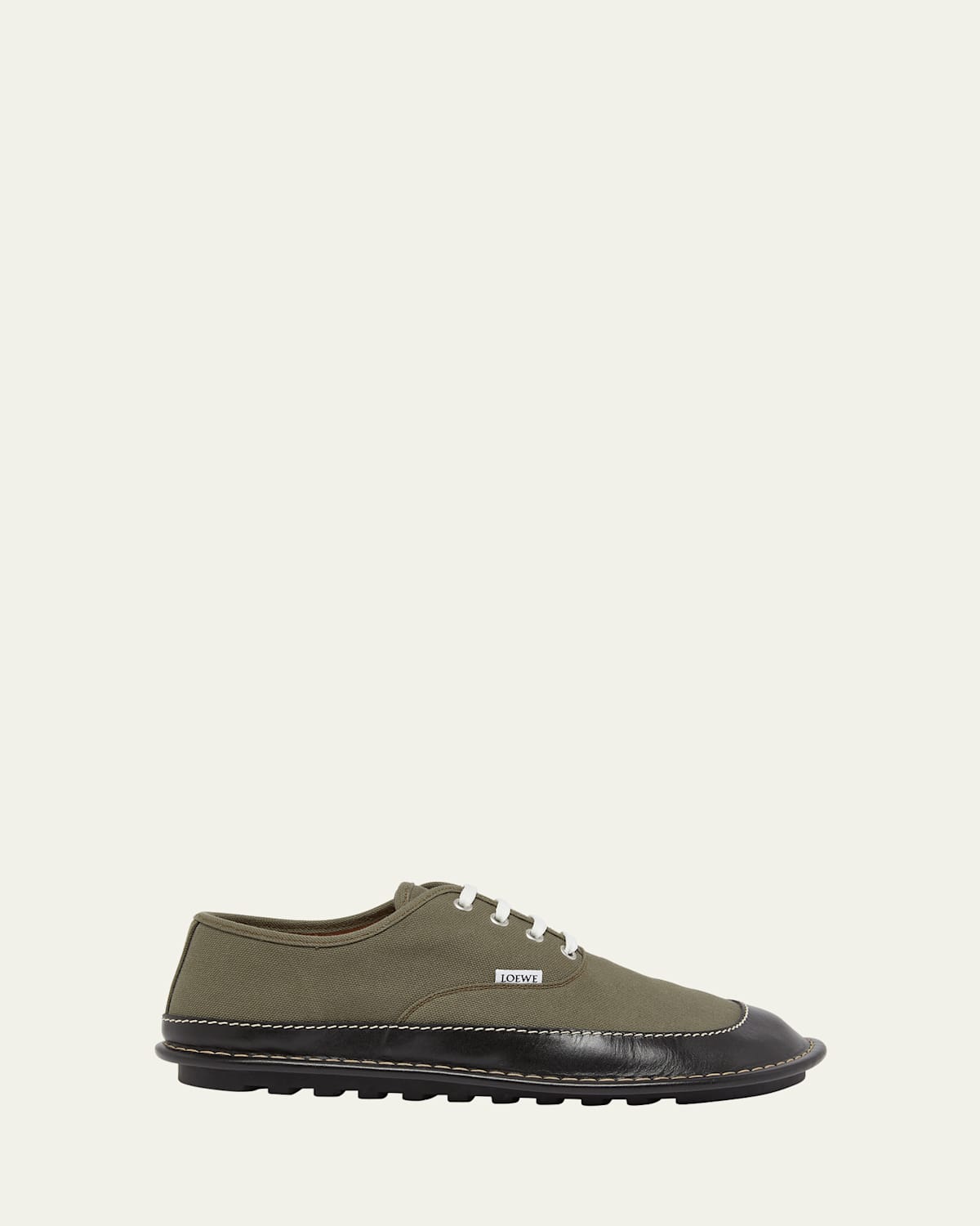 Men's Bay Canvas and Leather Low-Top Sneakers