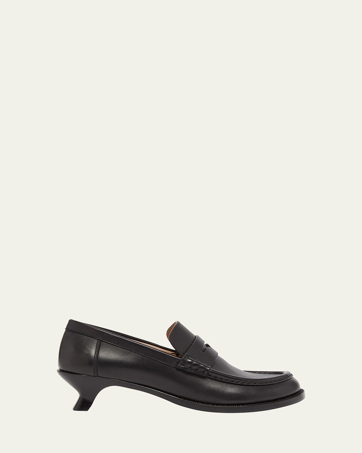 Campo Leather Kitten Penny Loafers