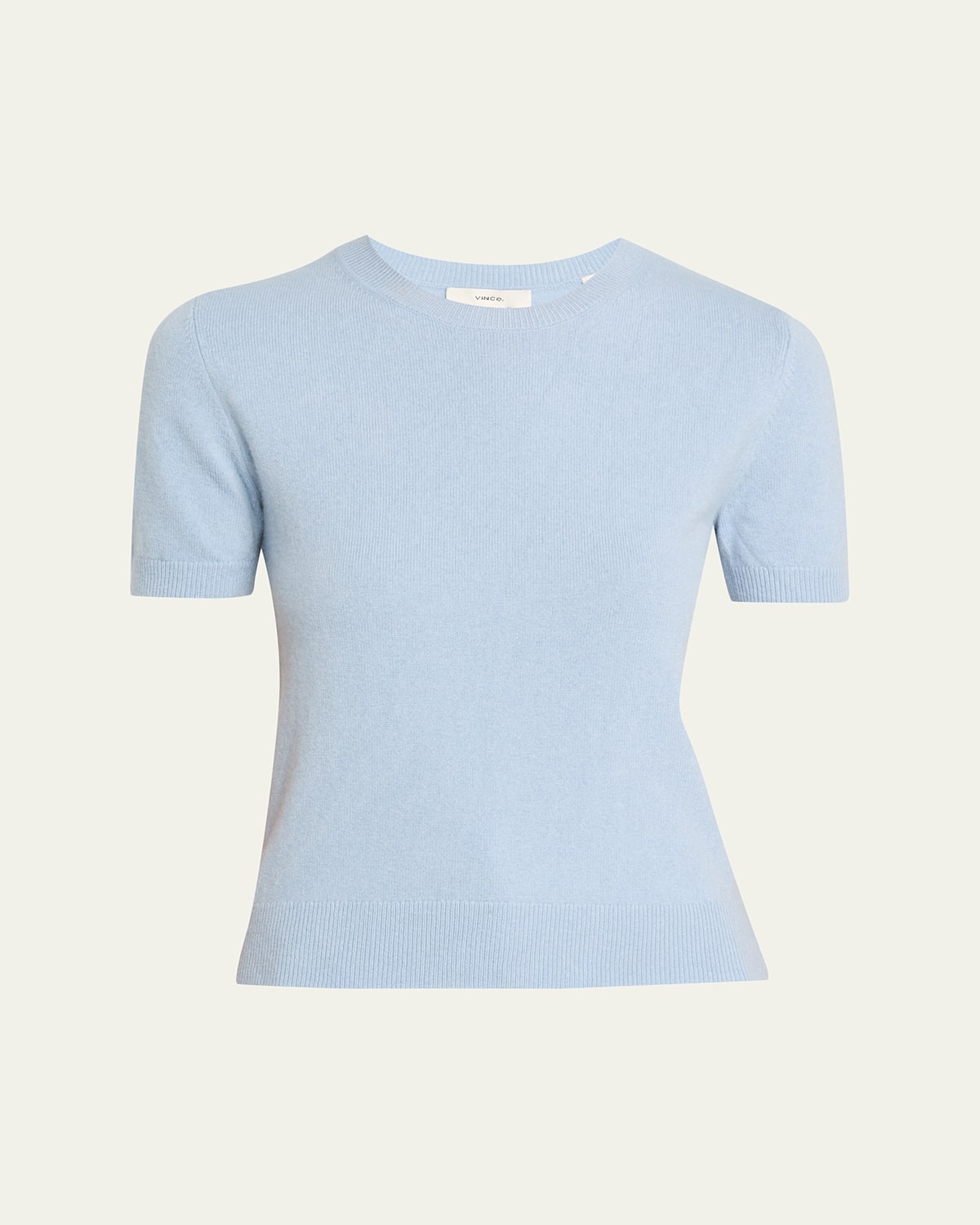 Vince Short-sleeve Cashmere-blend Tee In Blue