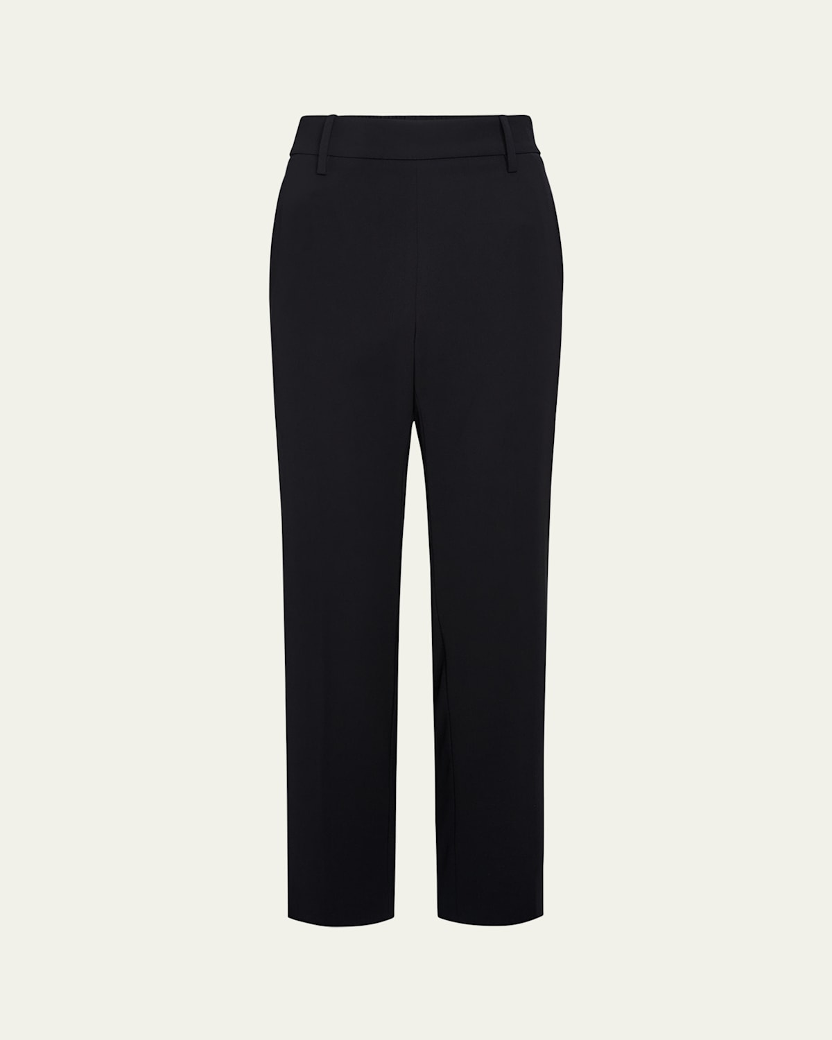 Vince Mid-rise Tapered Pull-on Pants In Black