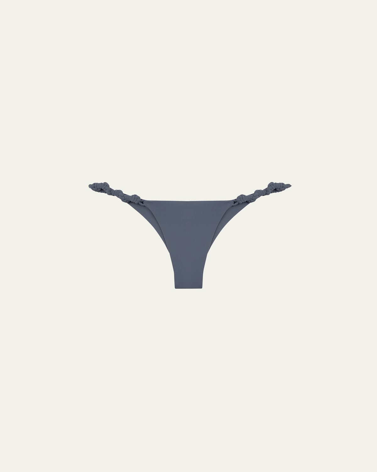 Solid Holly Detail Cheeky Bikini Bottoms