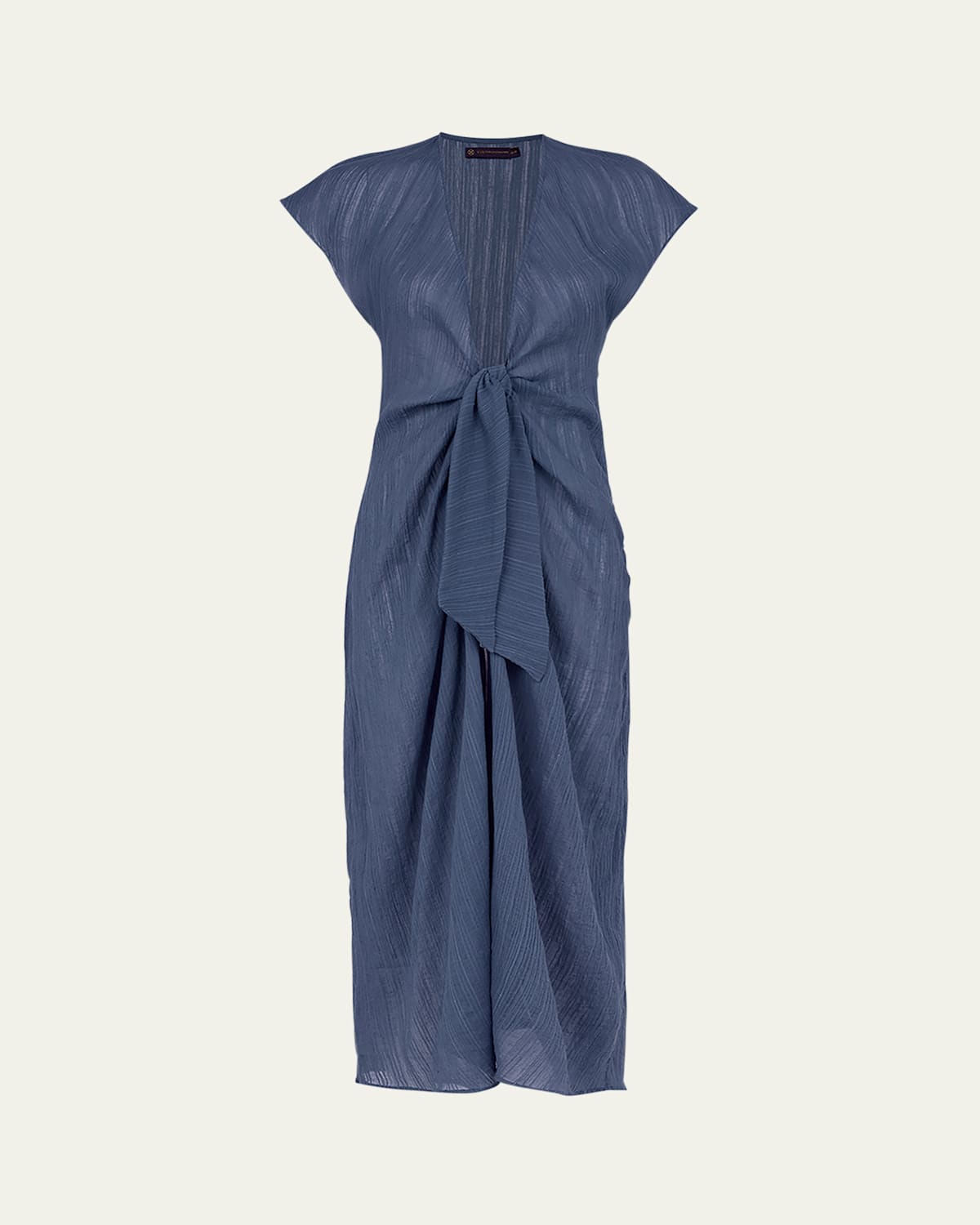 Solid Sasha Long Caftan Coverup