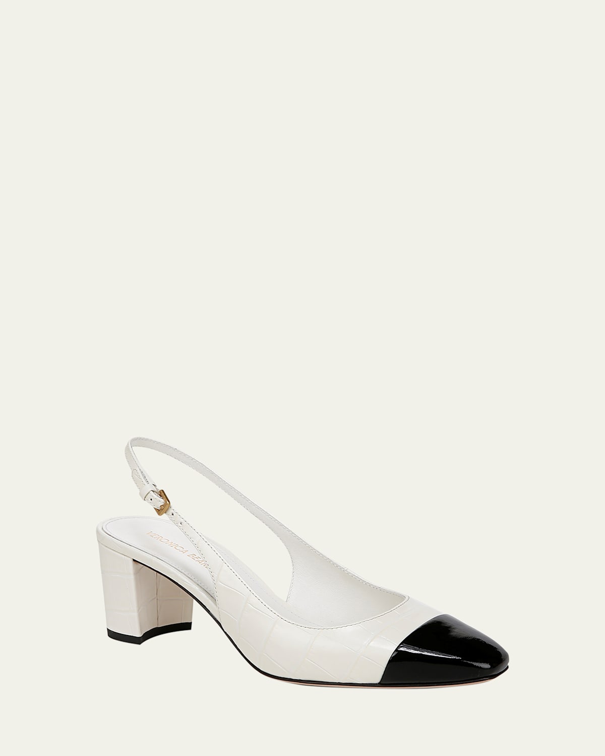Cecile Cap-Toe Slingback Pumps