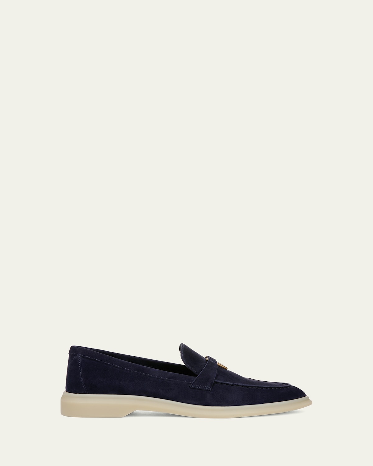 Ailey Suede Medallion Slip-On Loafers