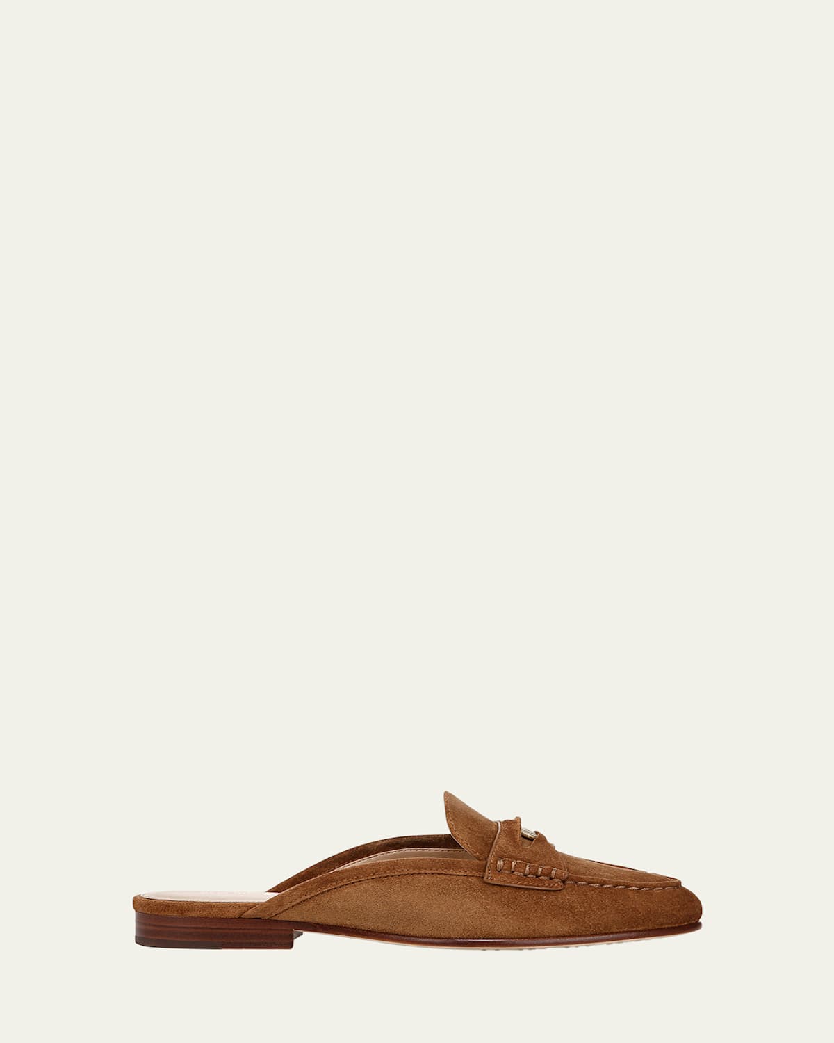 Suede Penny Loafer Mules