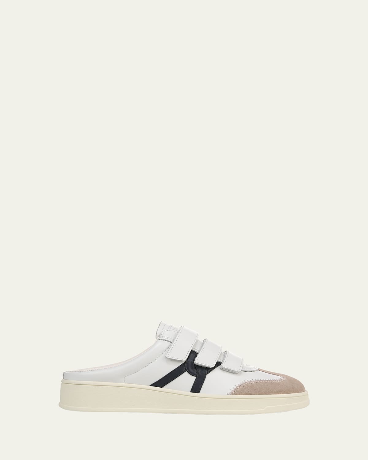 Veronica Beard Reagan Mixed Leather Triple-grip Mule Sneakers In Lily/eclipse
