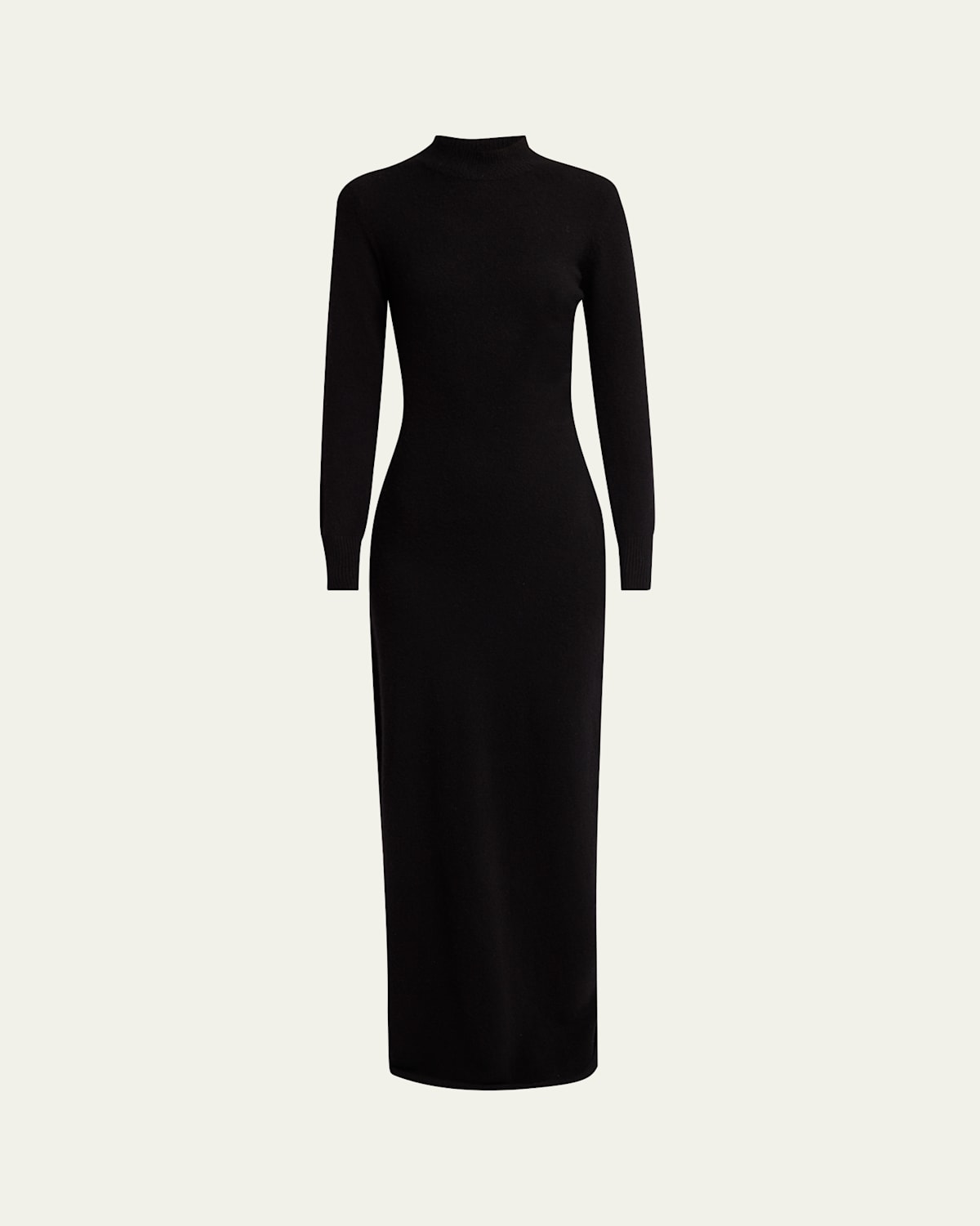 Proenza Schouler Annette Long-sleeve Cashmere Silk Maxi Dress In Black