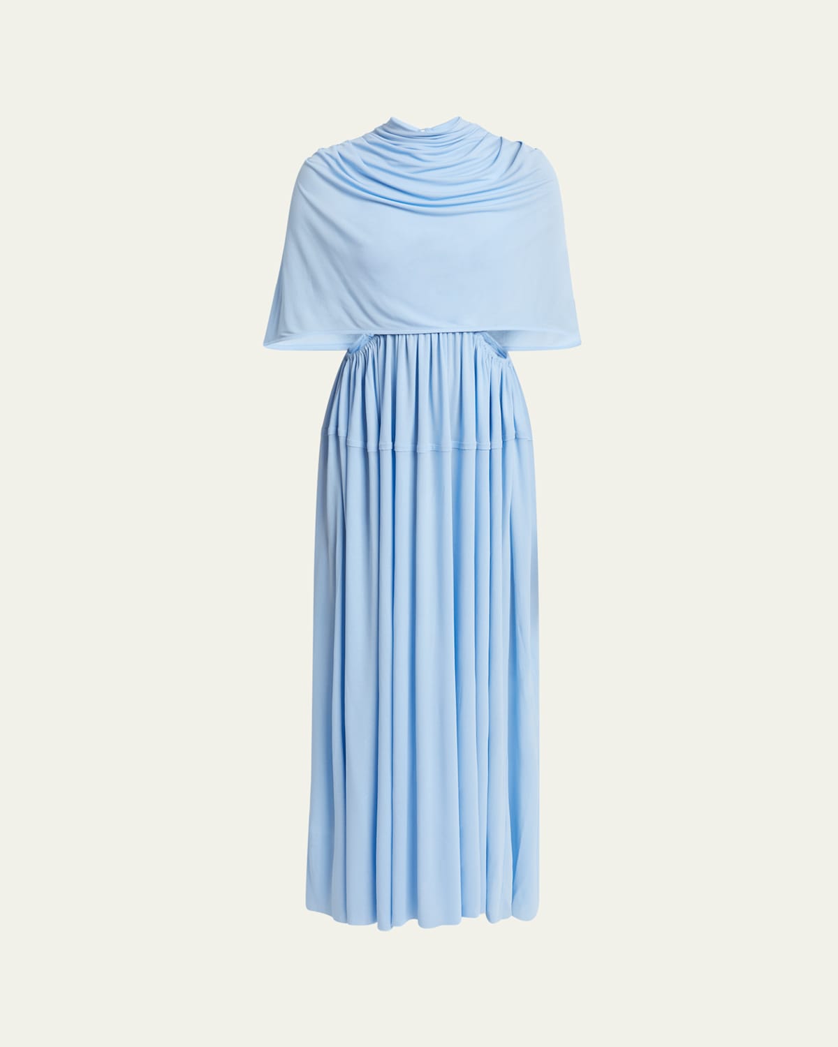 Proenza Schouler Frankie Cape Matte Jersey Dress In Sky