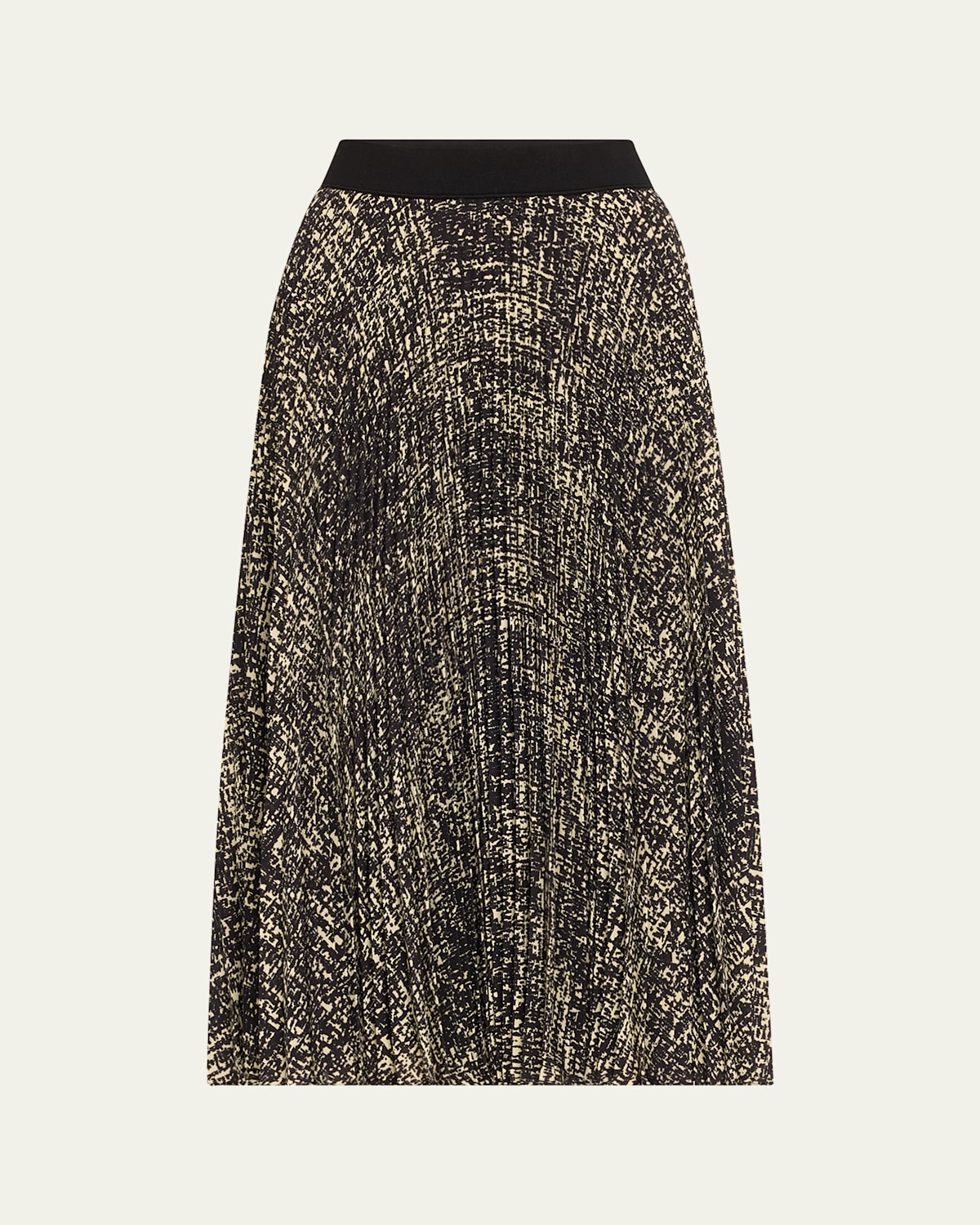 Proenza Schouler Pleated Chiffon Midi Skirt In Black Multi