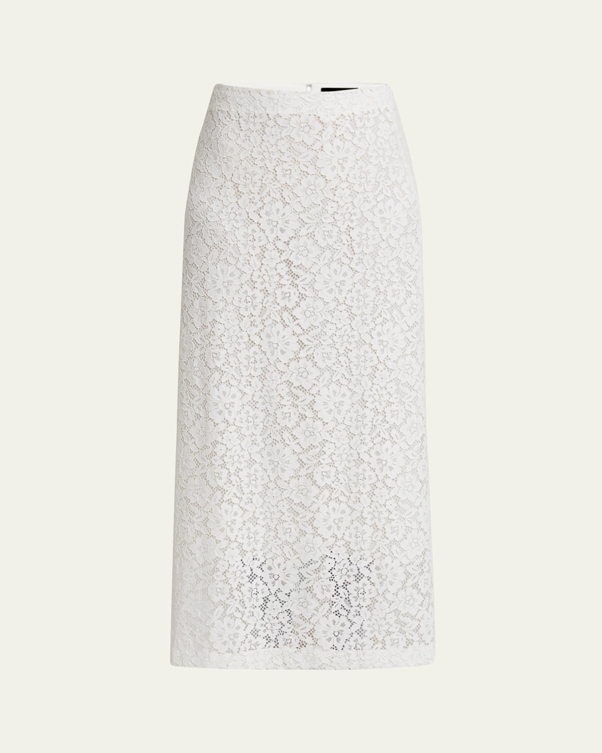 Proenza Schouler Jasmine Long Stretch Lace Skirt In Off White
