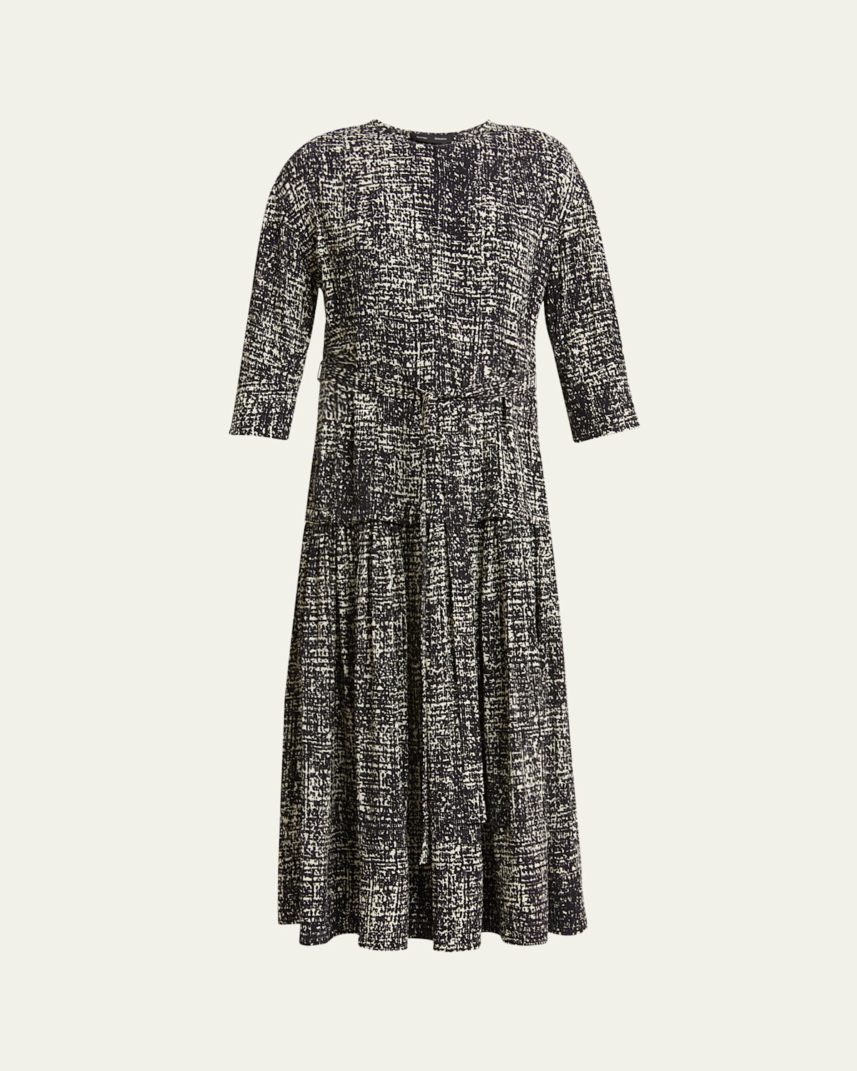 PROENZA SCHOULER HARLOW PRINTED VISCOSE CREPE MIDI DRESS 