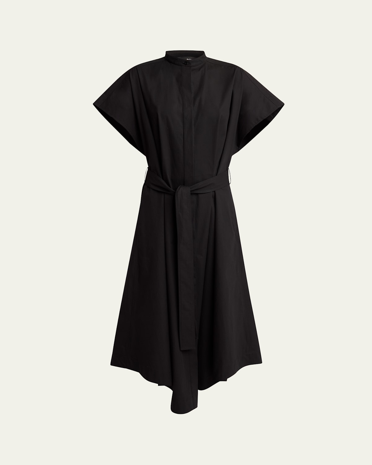 PROENZA SCHOULER WALKER BAND-COLLAR ECO POPLIN SHIRTDRESS 