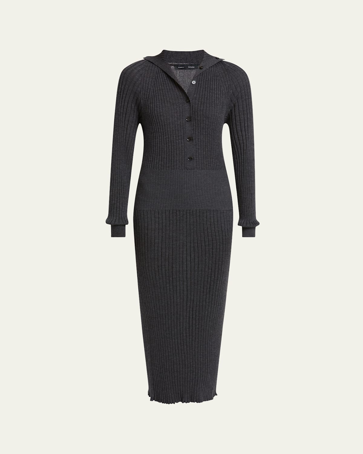 PROENZA SCHOULER MAEVE BODY-CON SUPERFINE MERINO SILK MAXI DRESS 