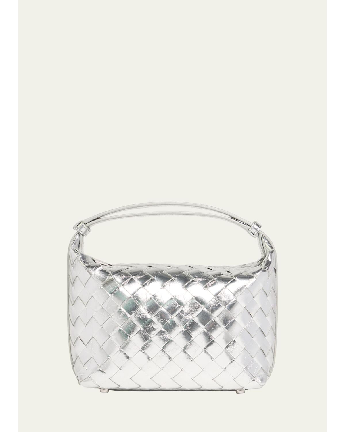 Mini Wallace Metallic Leather Shoulder Bag