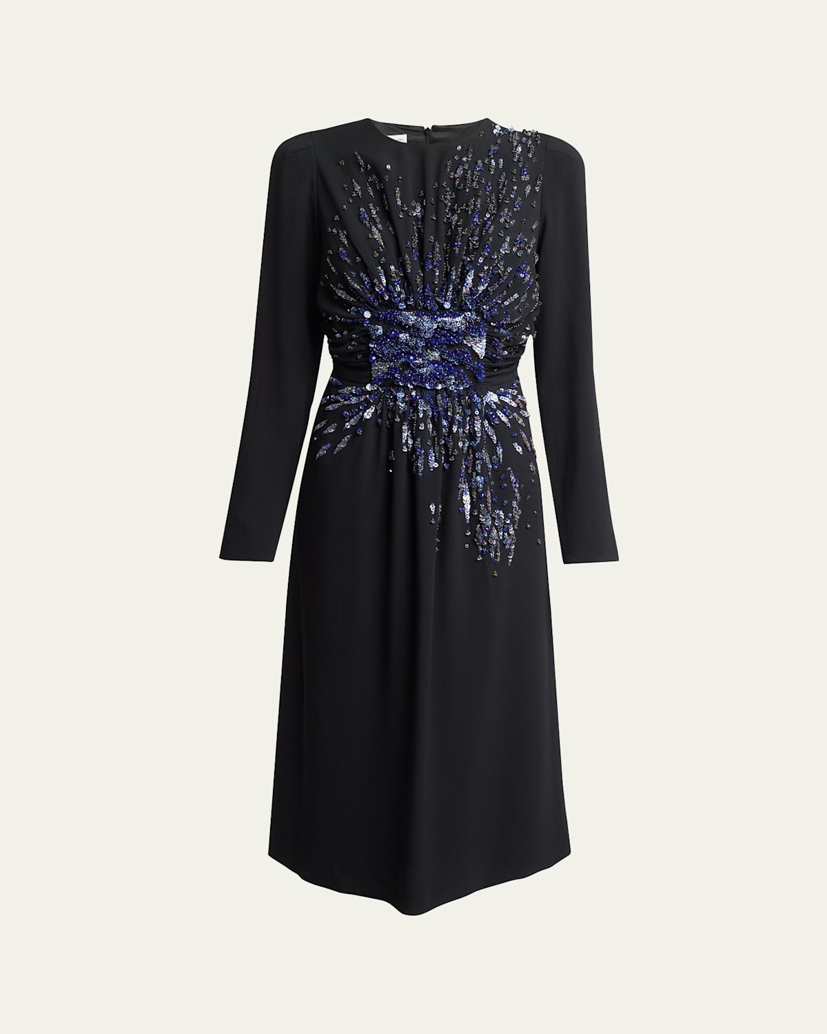 Dofili Gathered Sequined Midi Dress